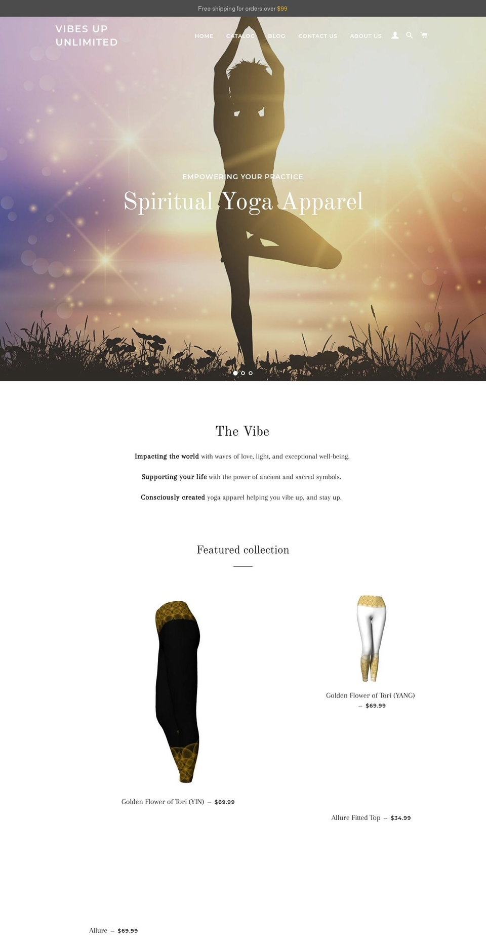 vibesupunlimited.com — Shopify storefront screenshot