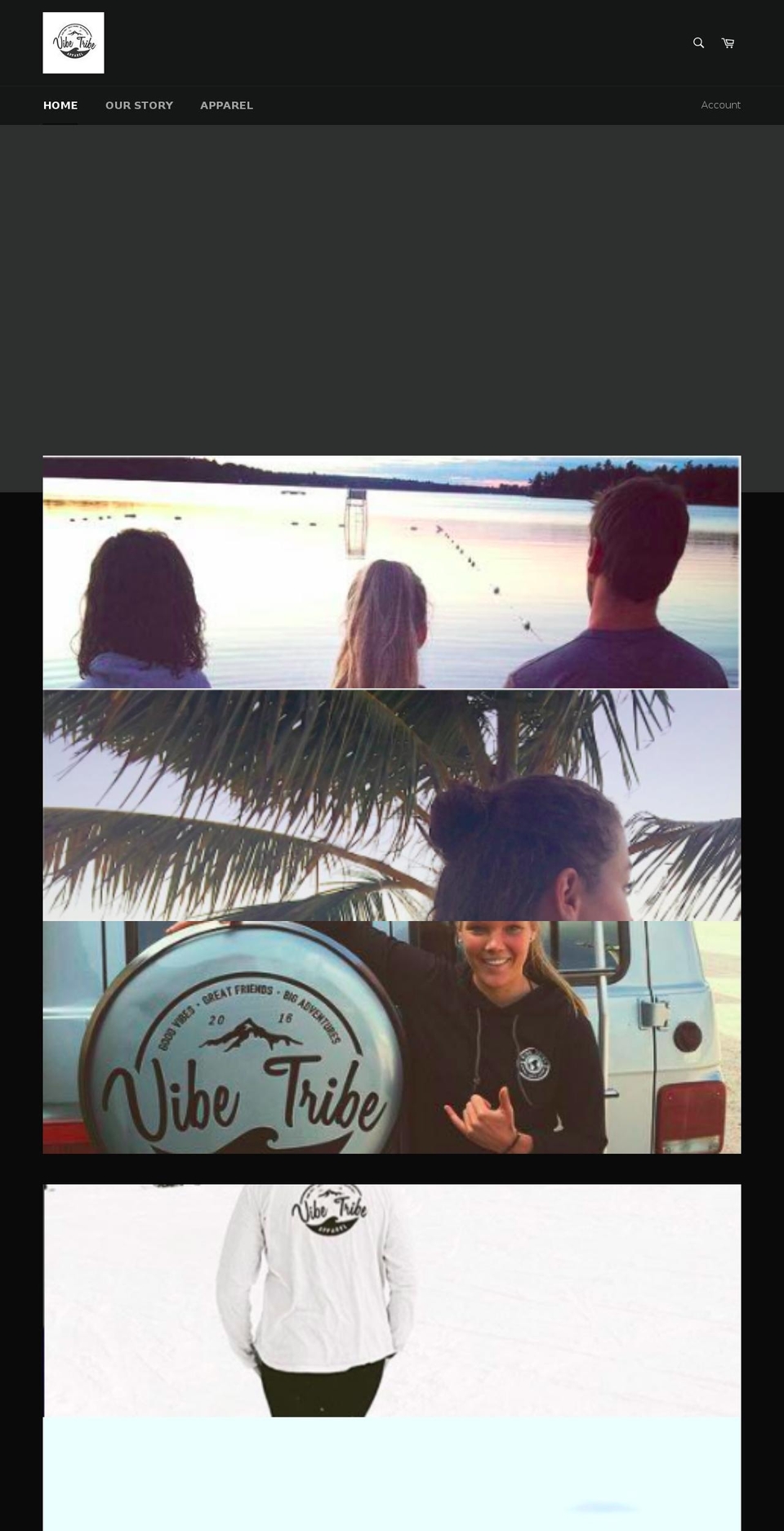 vibetribeapparel.com shopify website screenshot