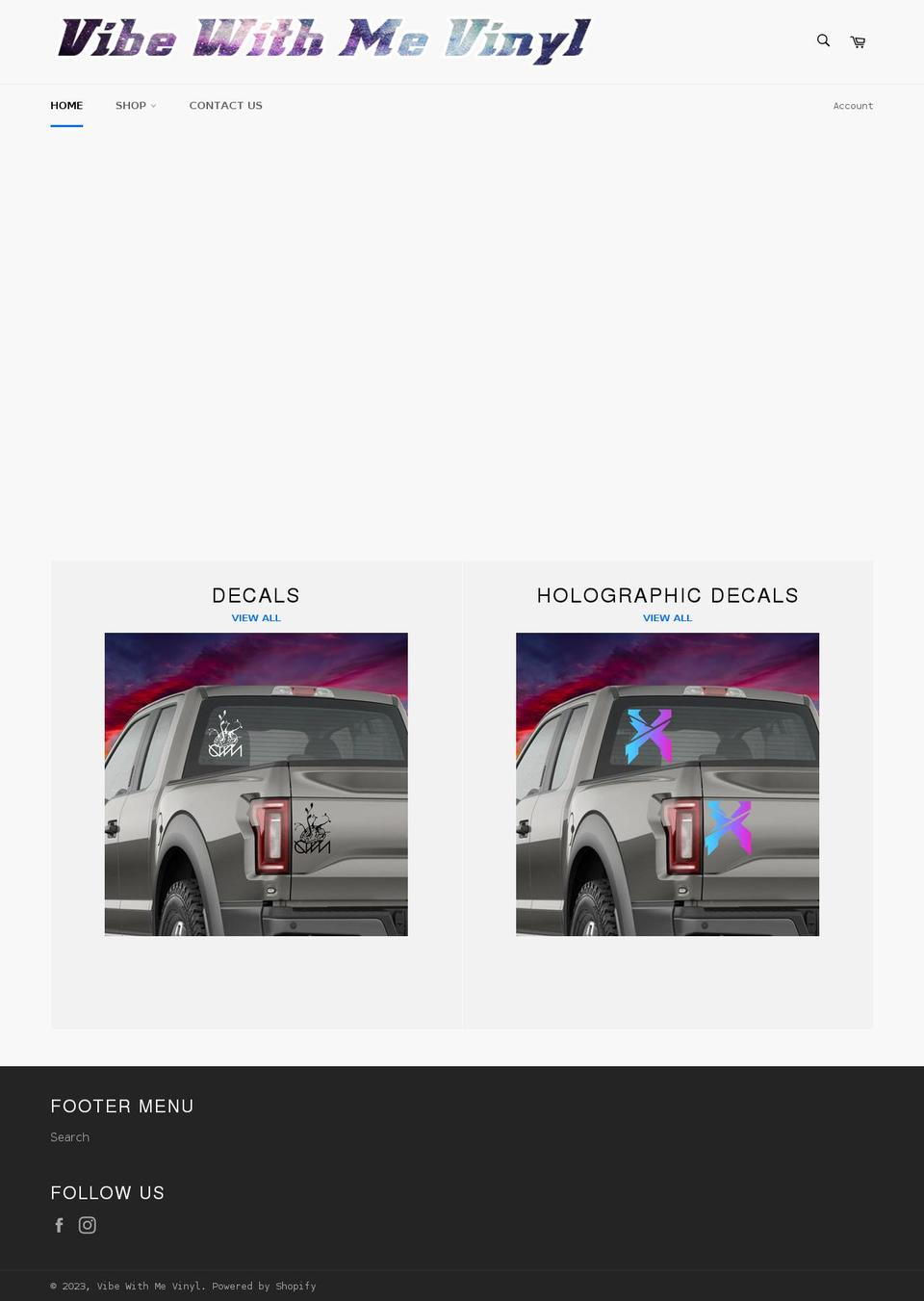 vibewithmevinyl.com shopify website screenshot