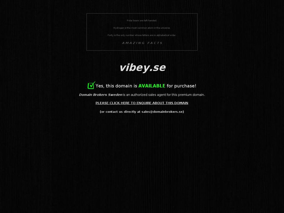 vibey.se shopify website screenshot