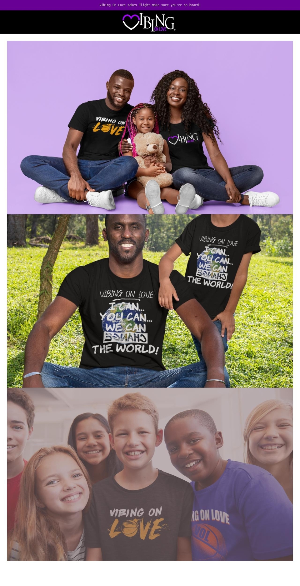 vibingonlove.com shopify website screenshot