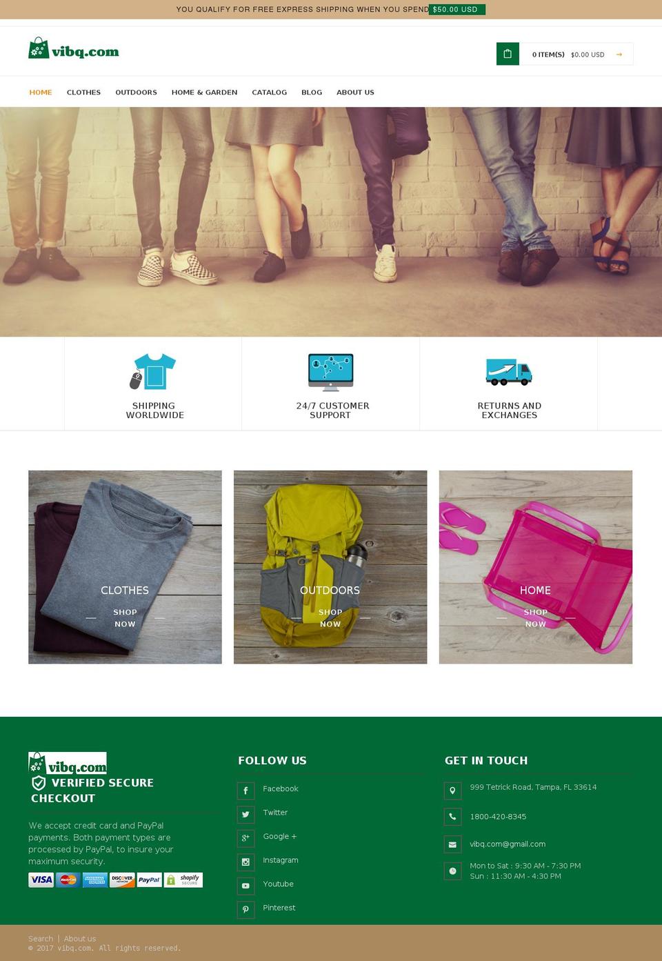 commercify-theme-v2-2 Shopify theme site example vibq.com