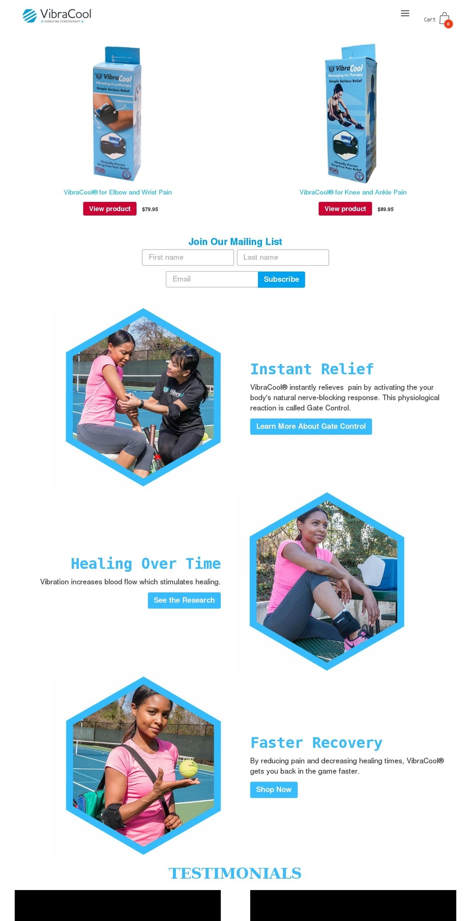 vibracool.myshopify.com shopify website screenshot