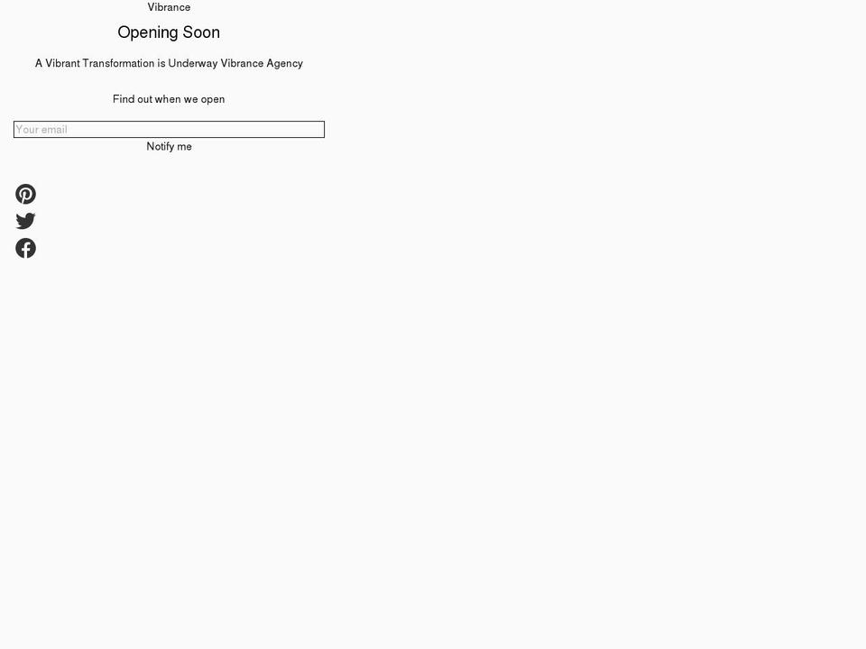 vibranceagency.com shopify website screenshot