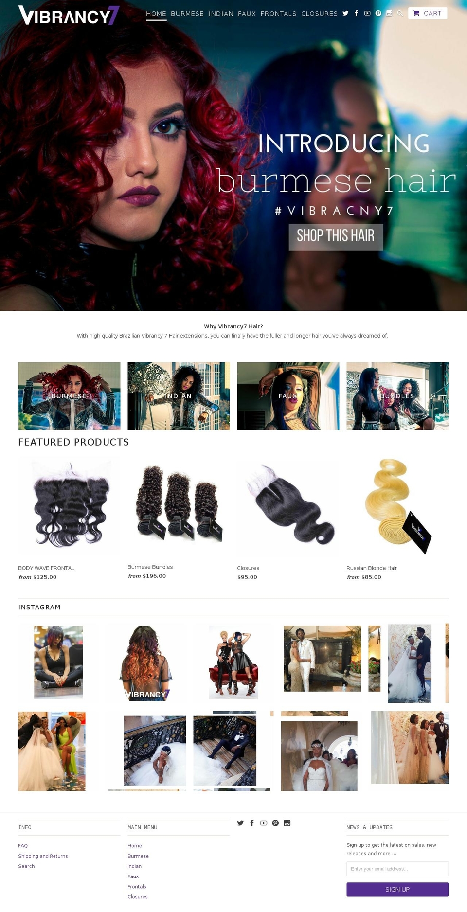 vibrancy7.com — Shopify storefront screenshot