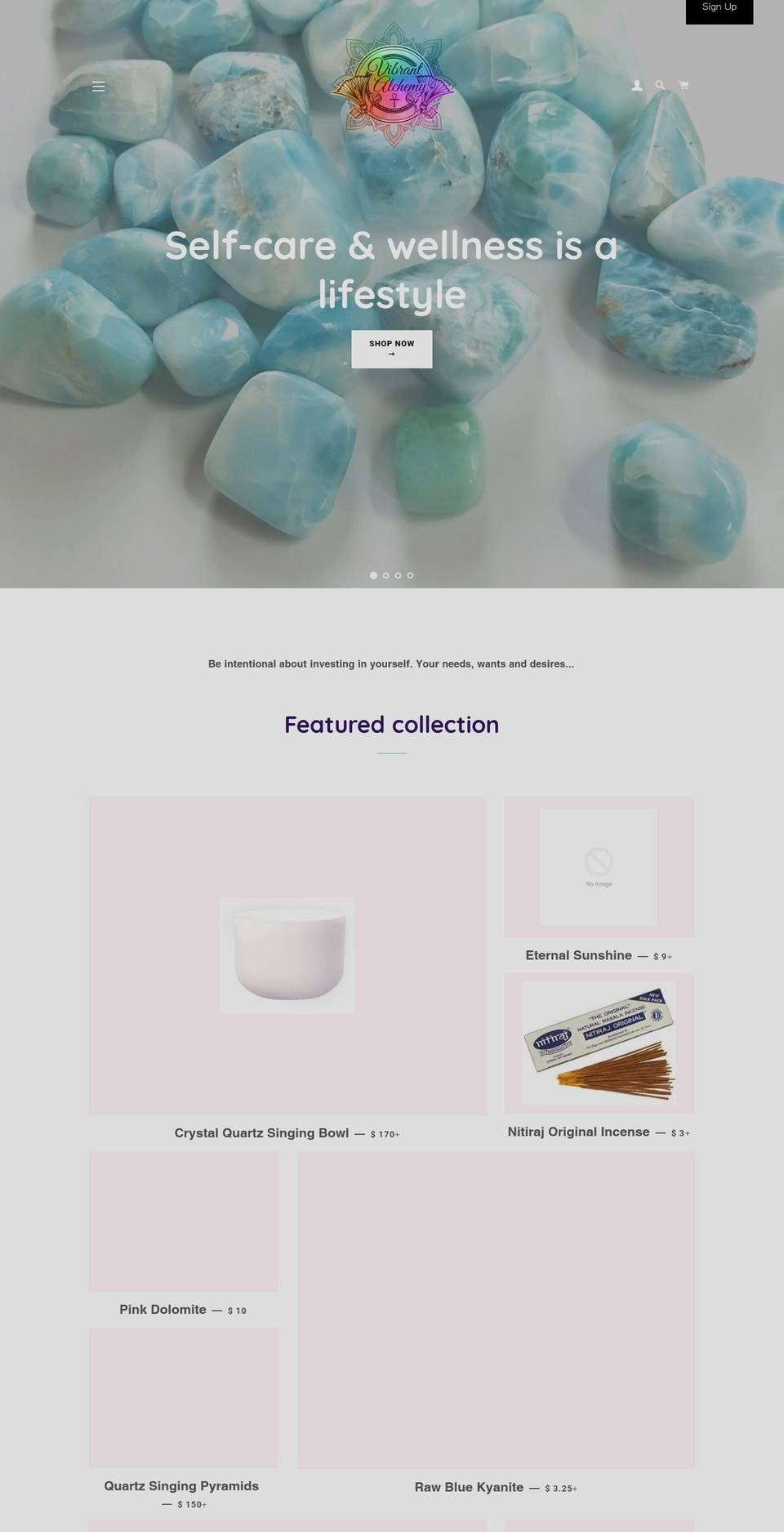 vibrant-alchemy.myshopify.com shopify website screenshot