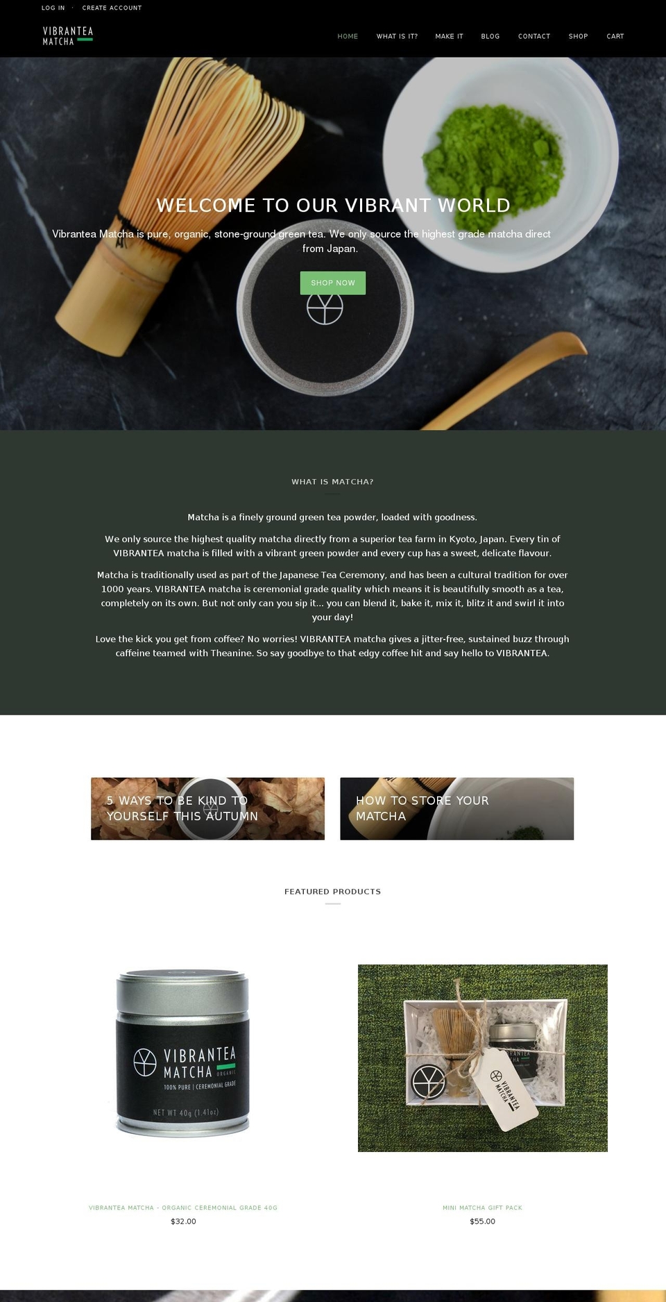 vibrantea.com shopify website screenshot