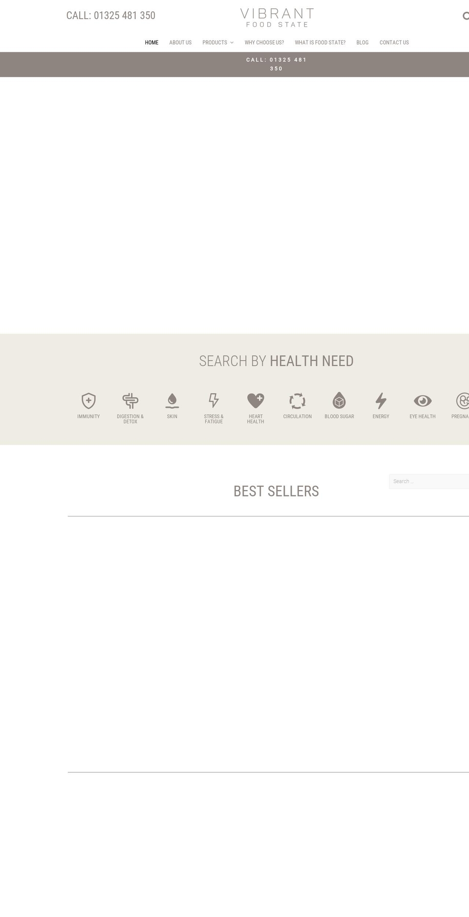 vibrantfoodstate.co.uk shopify website screenshot