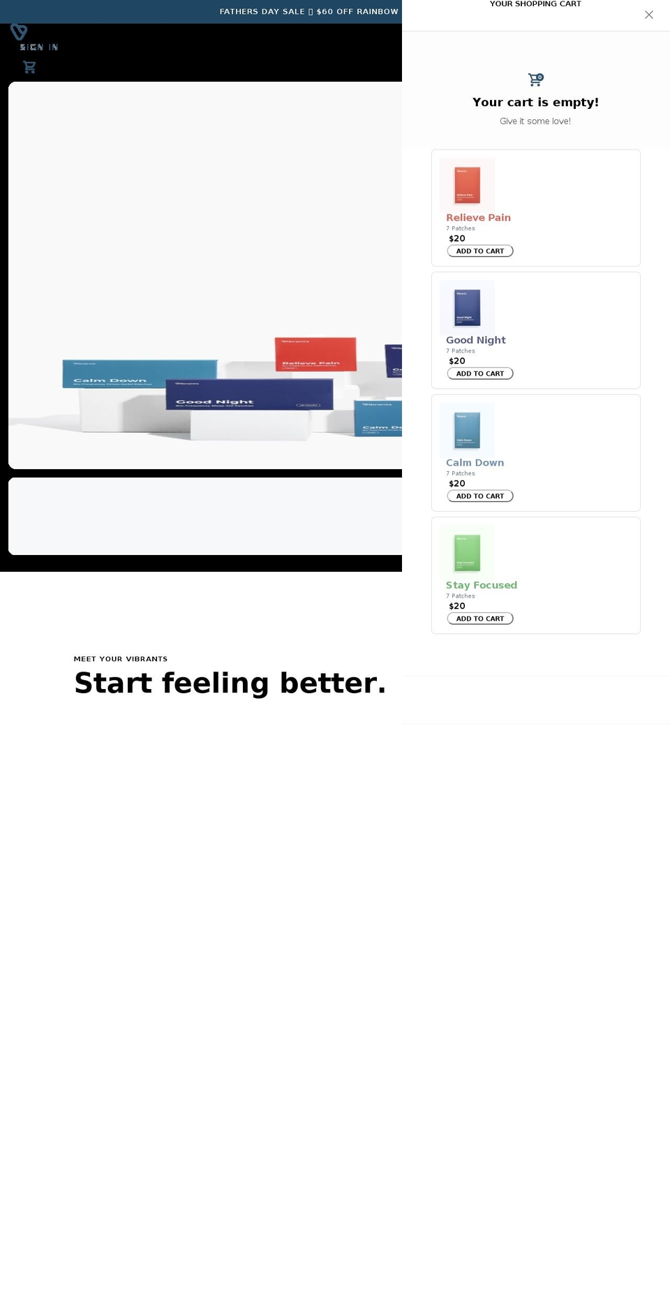 vibrants.com shopify website screenshot