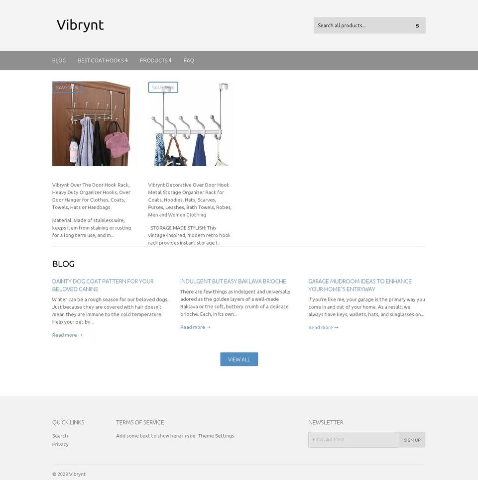 vibrynt.com shopify website screenshot