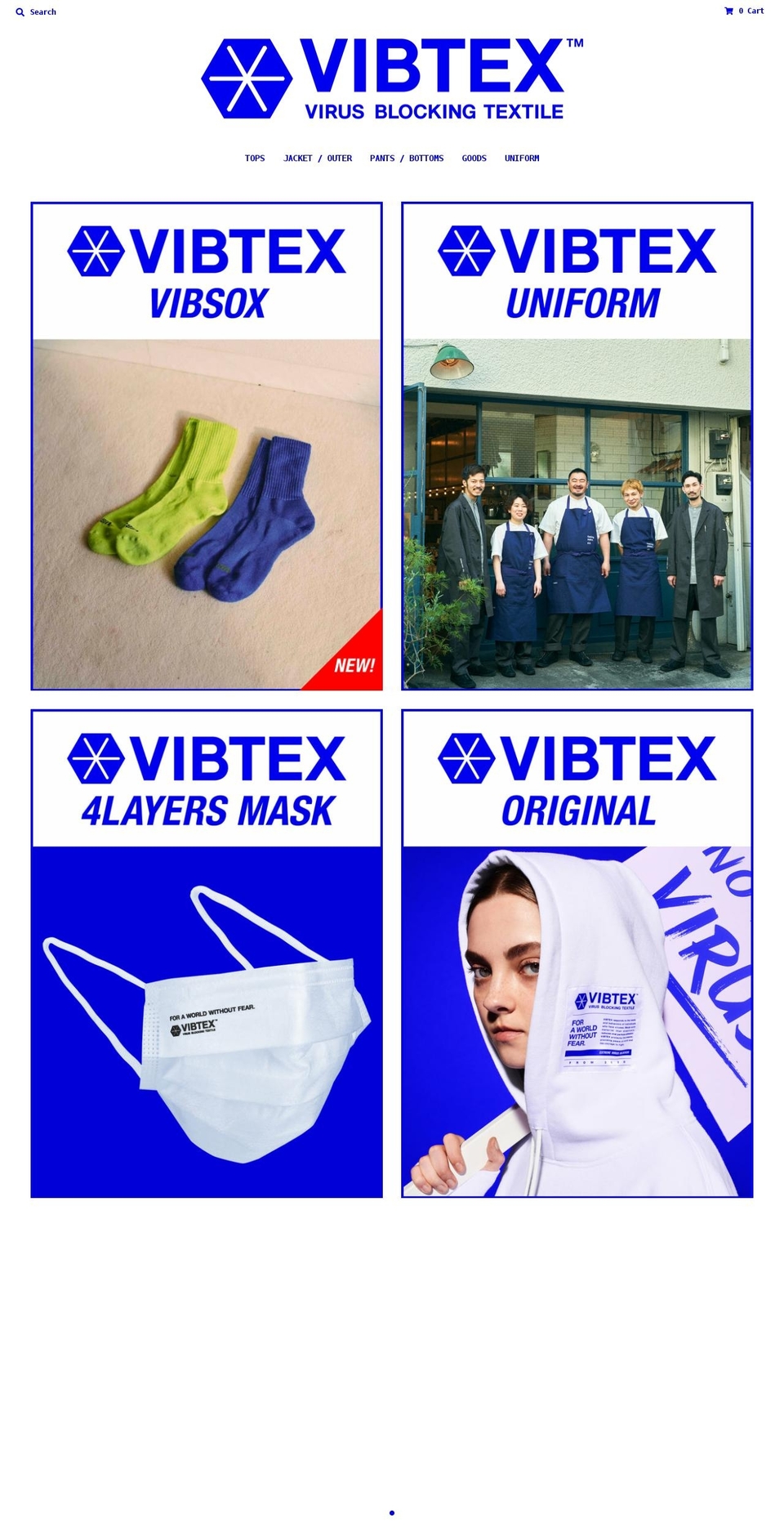 vibtex.jp shopify website screenshot