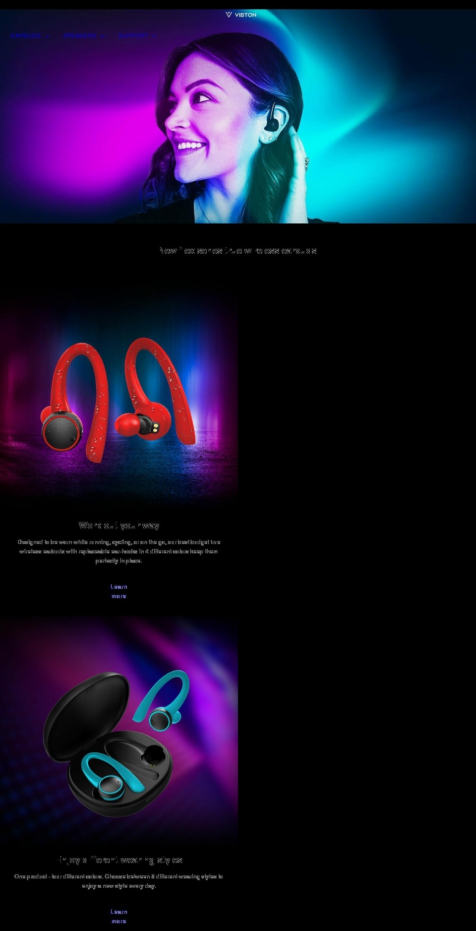 vibton.com shopify website screenshot