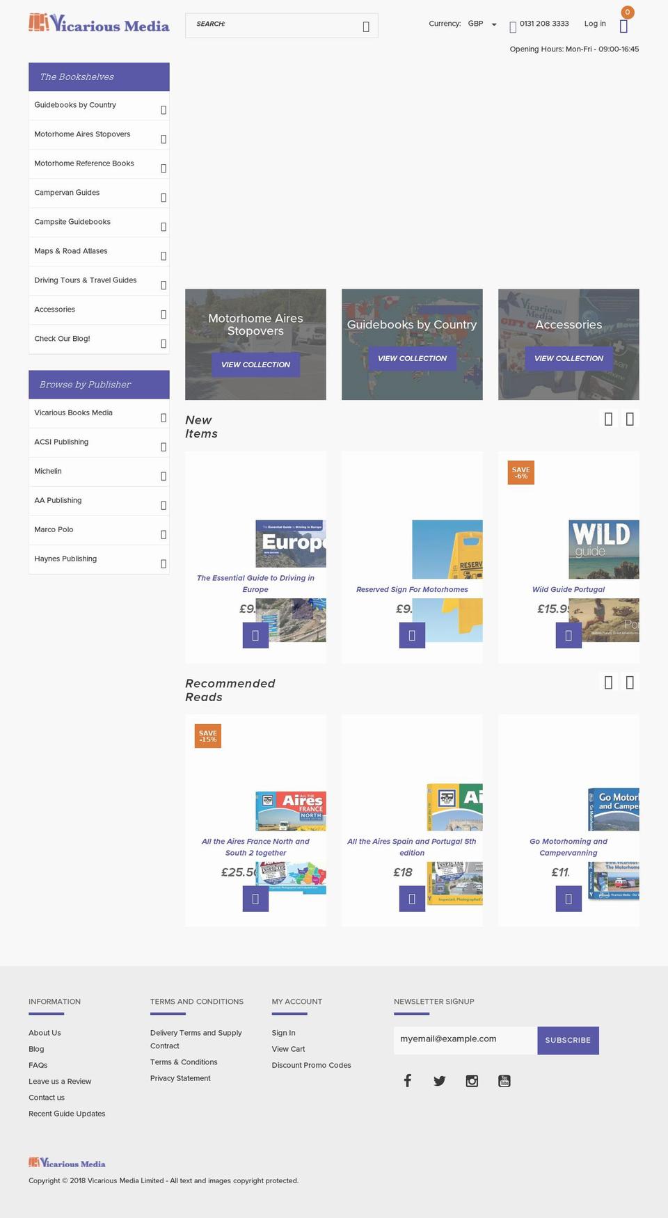 vicarious-shop.com — Shopify storefront screenshot
