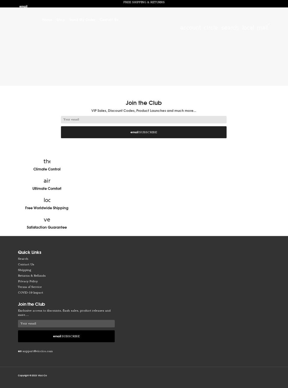 viccico.com shopify website screenshot
