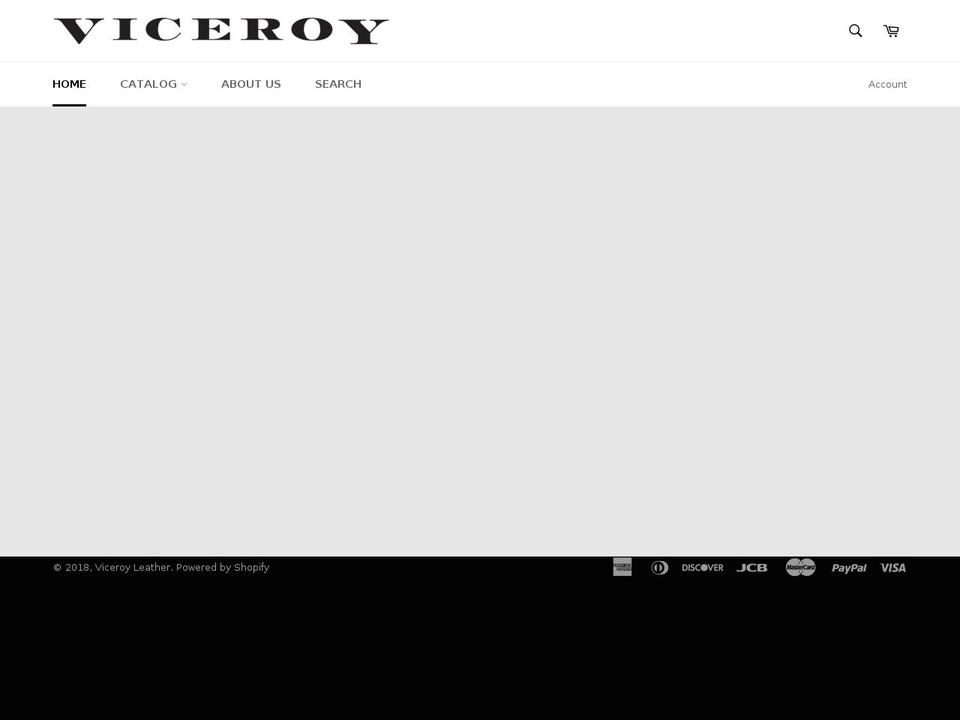 viceroy-leather.myshopify.com shopify website screenshot