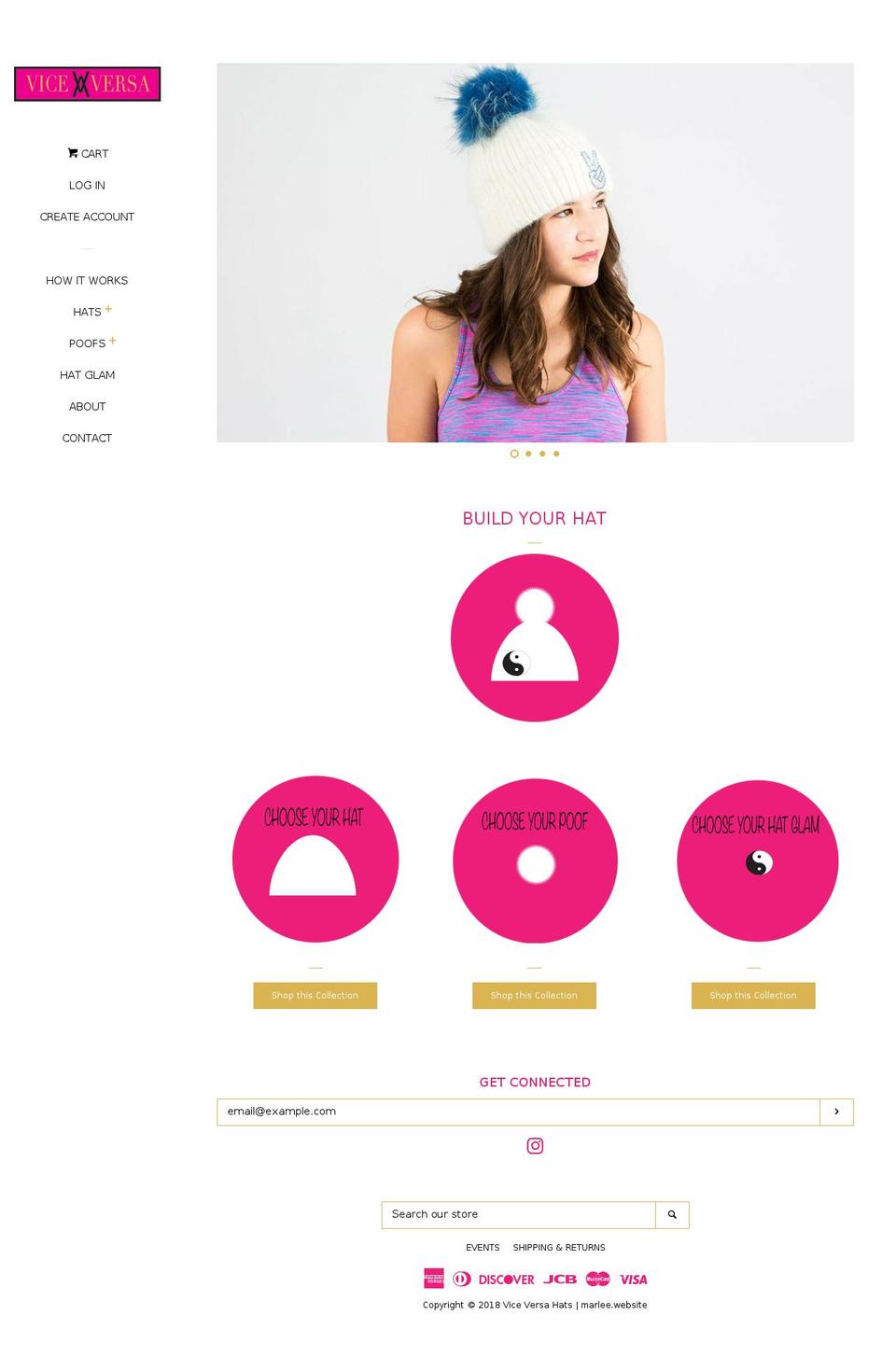 viceversahats.com shopify website screenshot