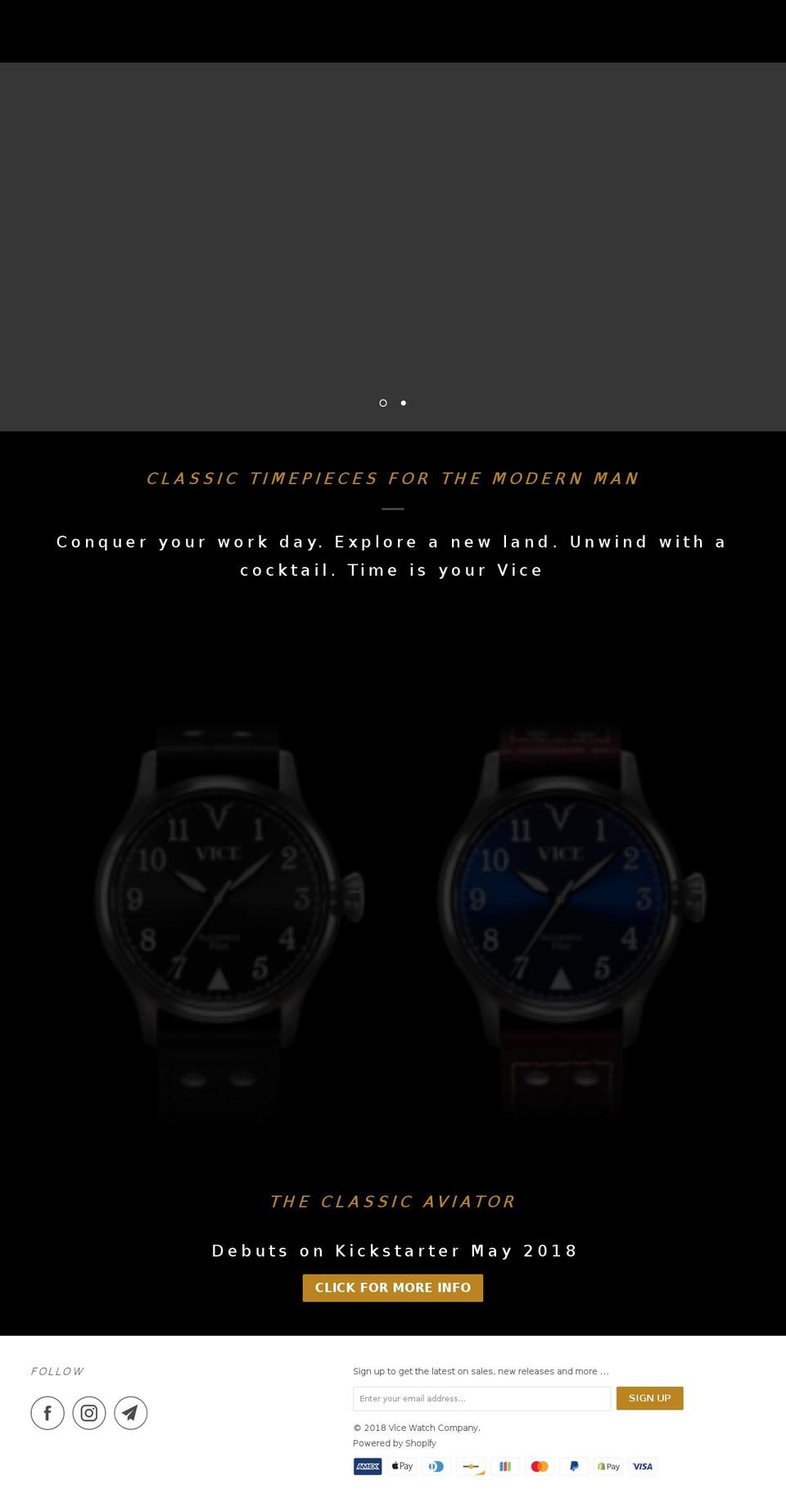 vicewatch.com — Shopify storefront screenshot