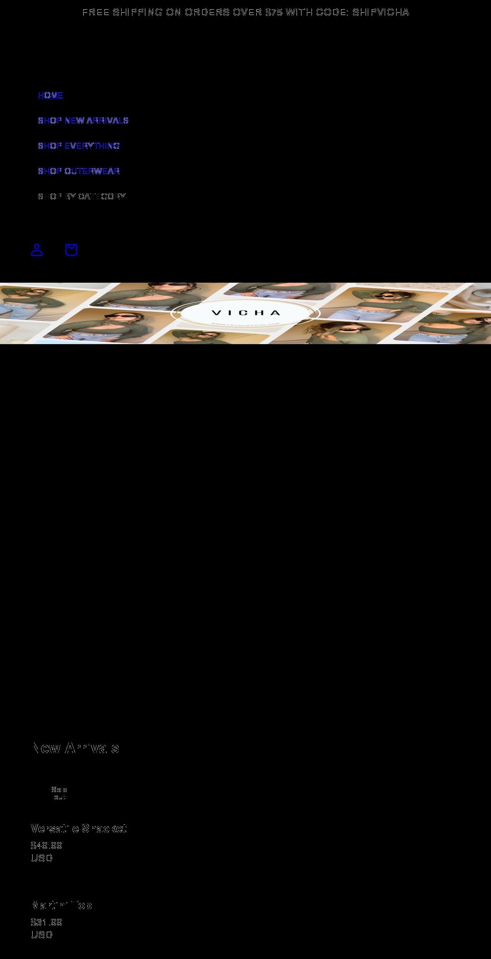 vichaofficial.com shopify website screenshot