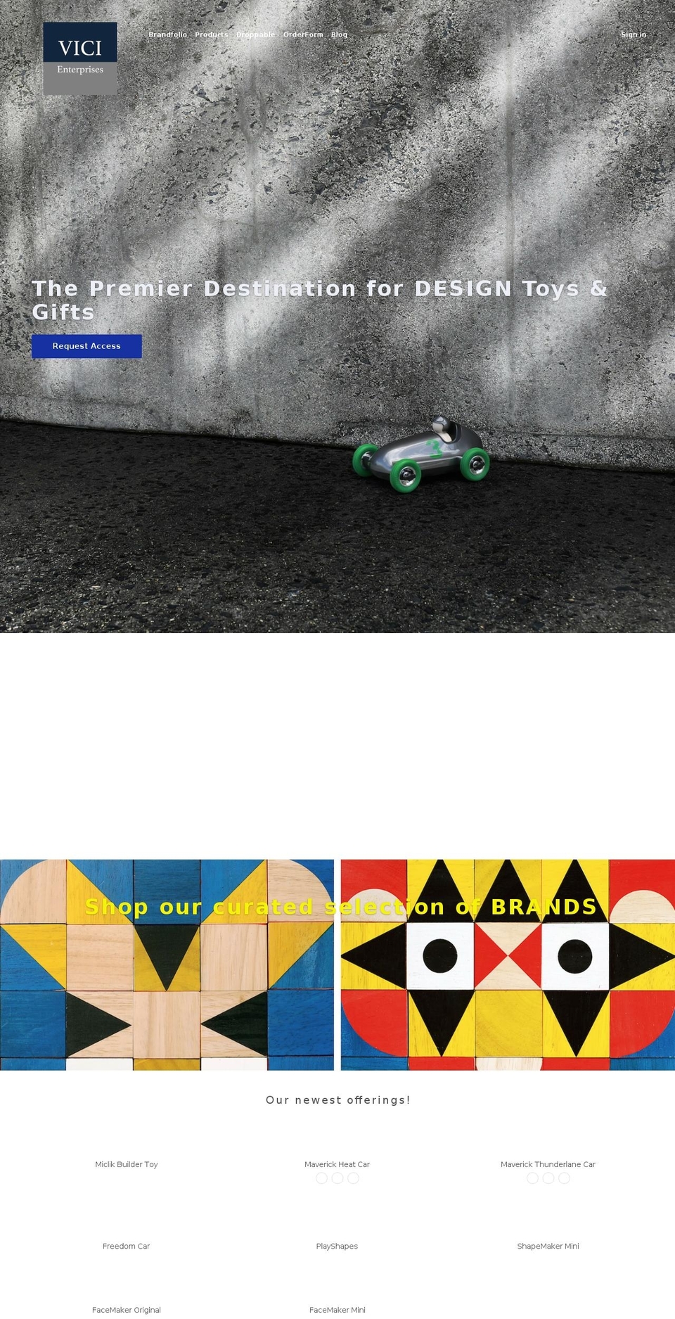 vici-enterprises.com shopify website screenshot