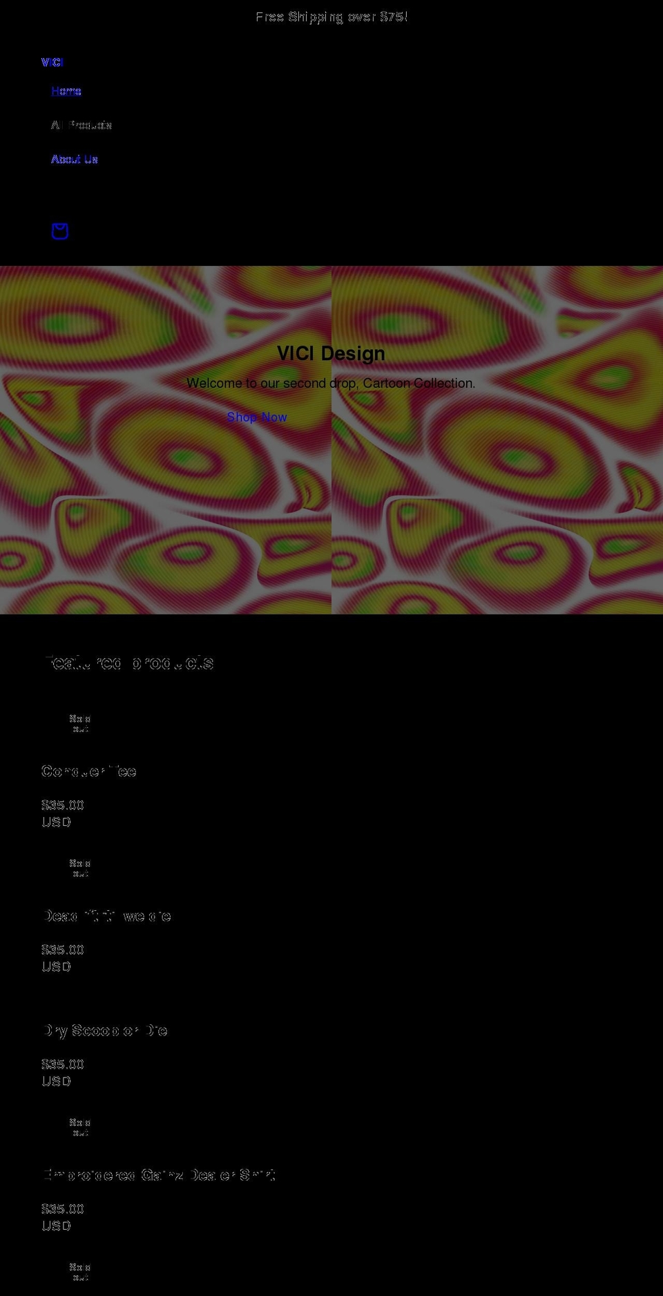 vici.design shopify website screenshot