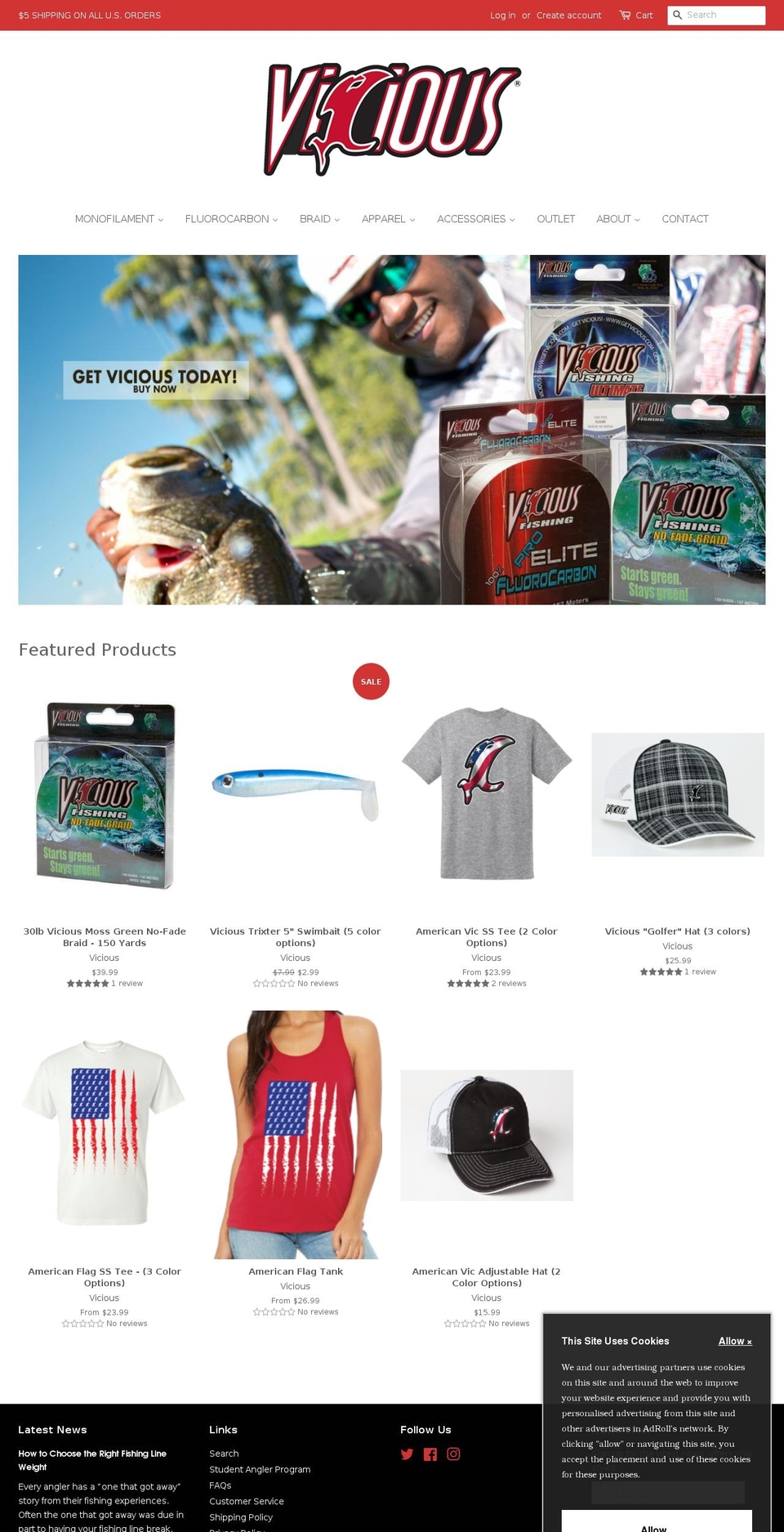 viciousgolf.com — Shopify storefront screenshot