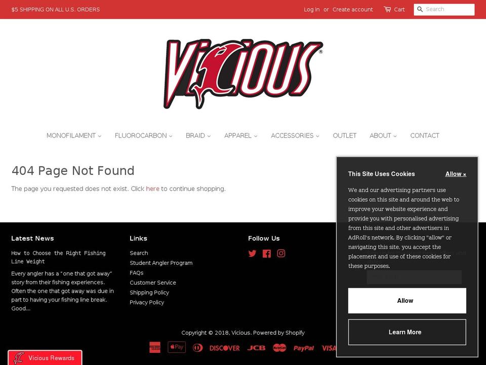 viciousledlighting.com — Shopify storefront screenshot