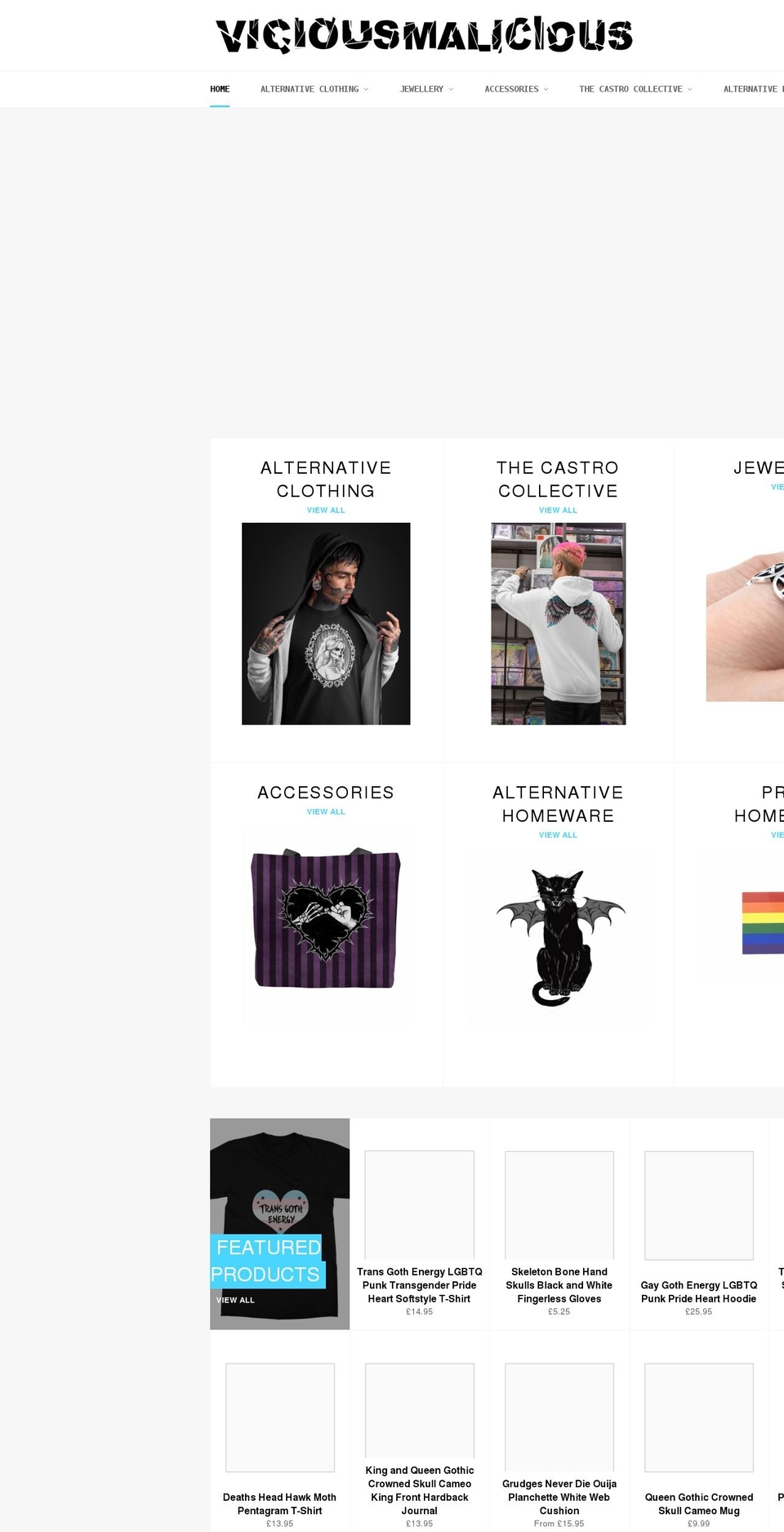 viciousmalicious.com shopify website screenshot