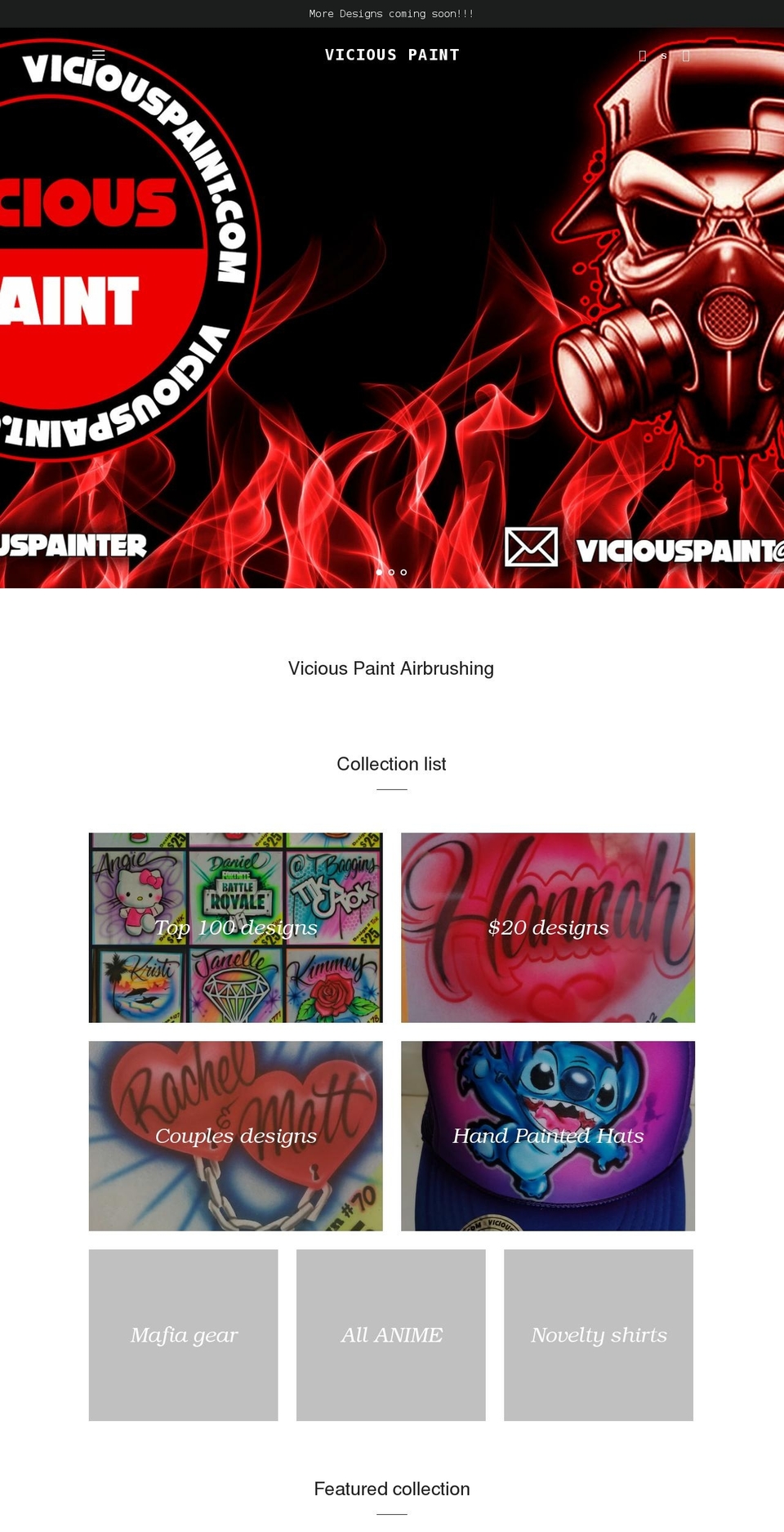 viciouspaint.com shopify website screenshot