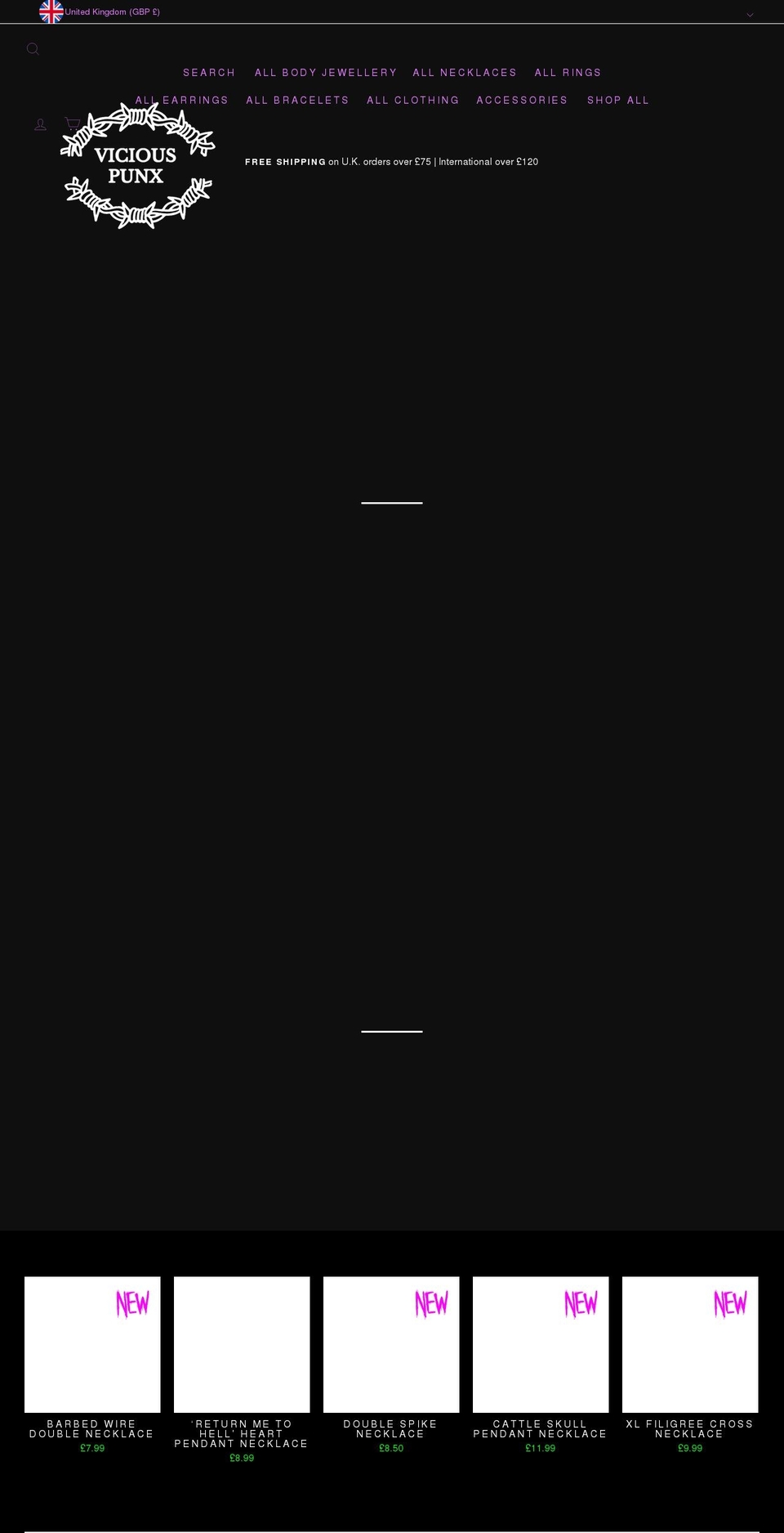 viciouspunx.com shopify website screenshot