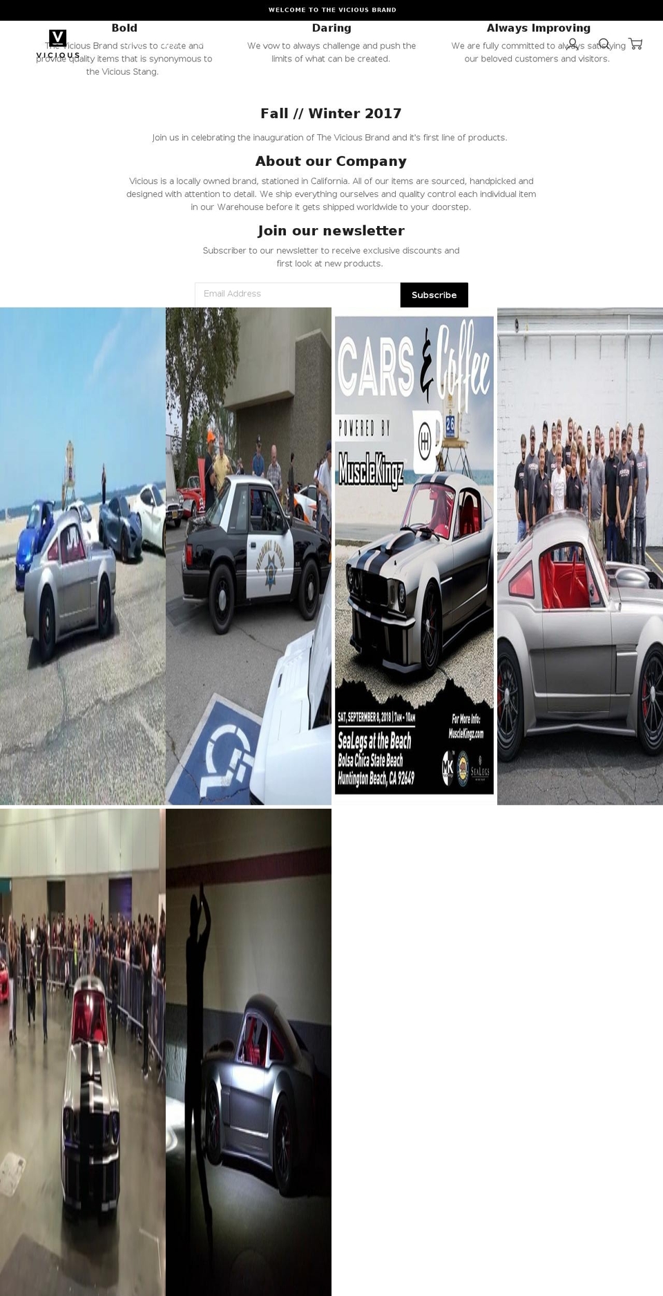 viciousstang.com shopify website screenshot