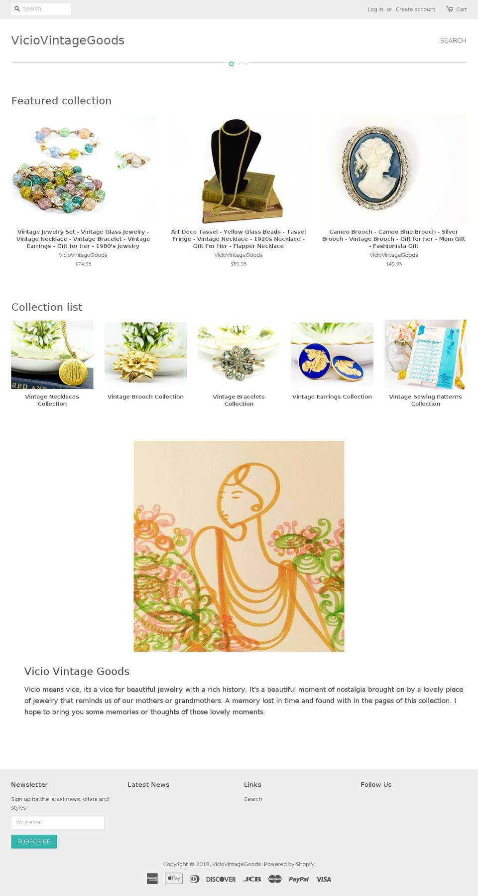viciovintagegoods.com — Shopify storefront screenshot