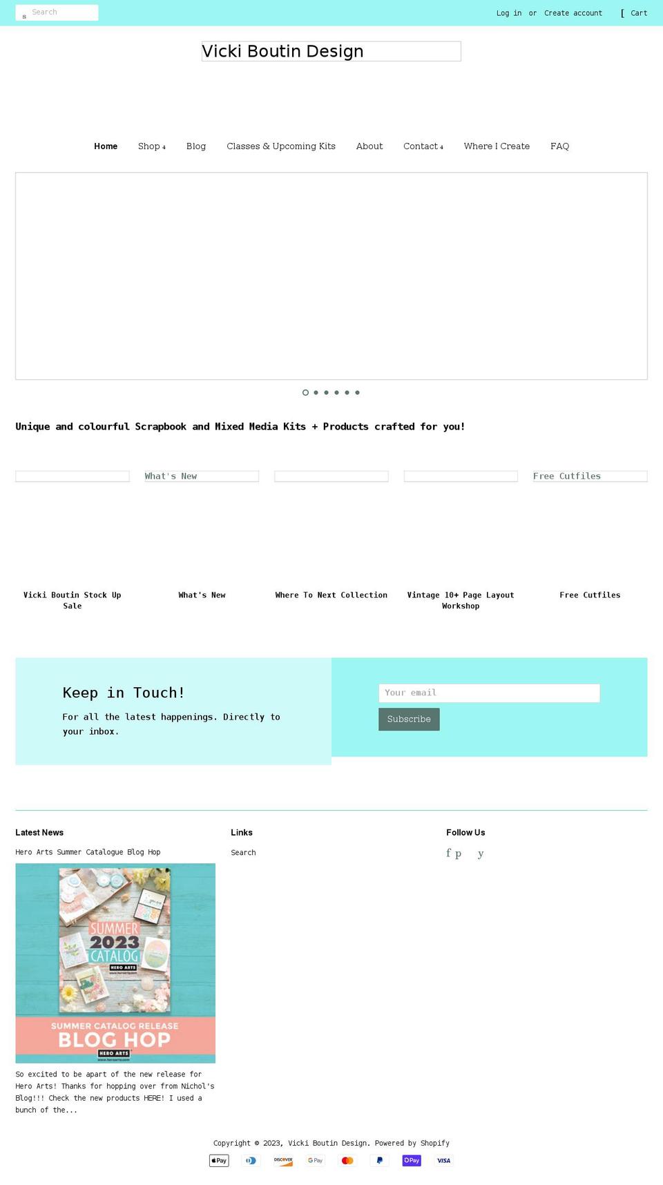 vickiboutin.com shopify website screenshot