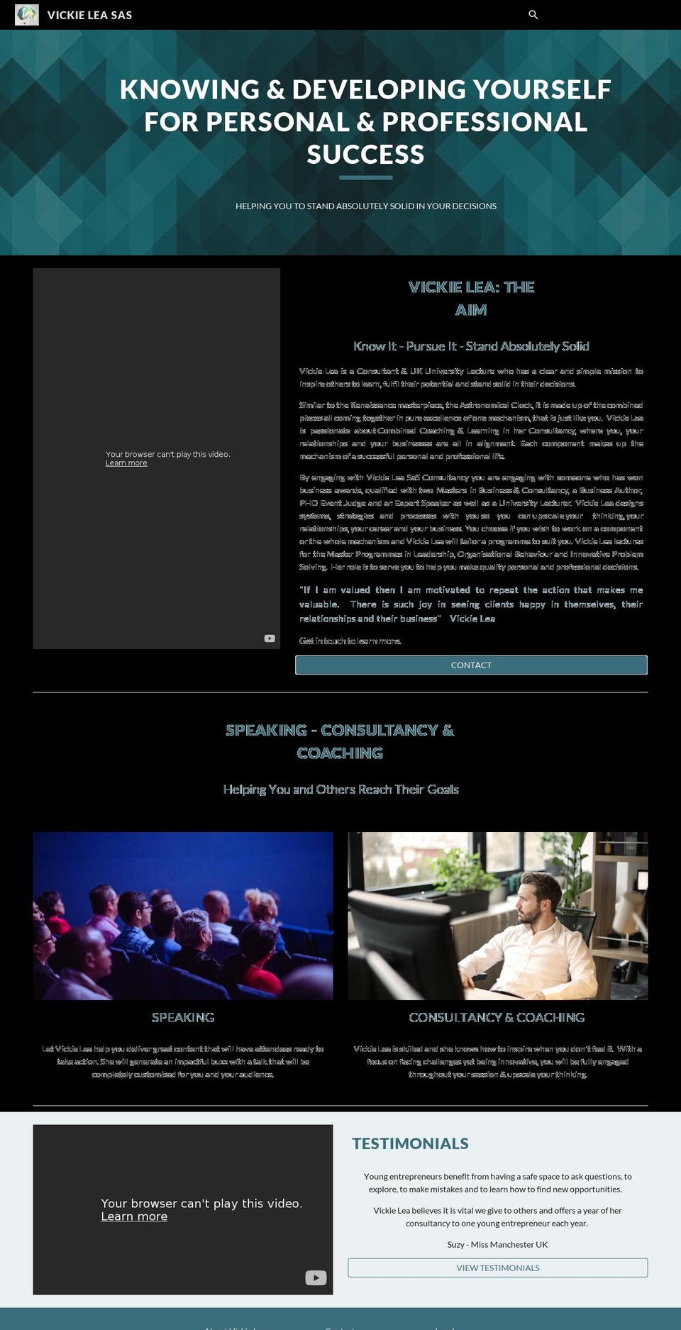 vickieleasas.com — Shopify storefront screenshot