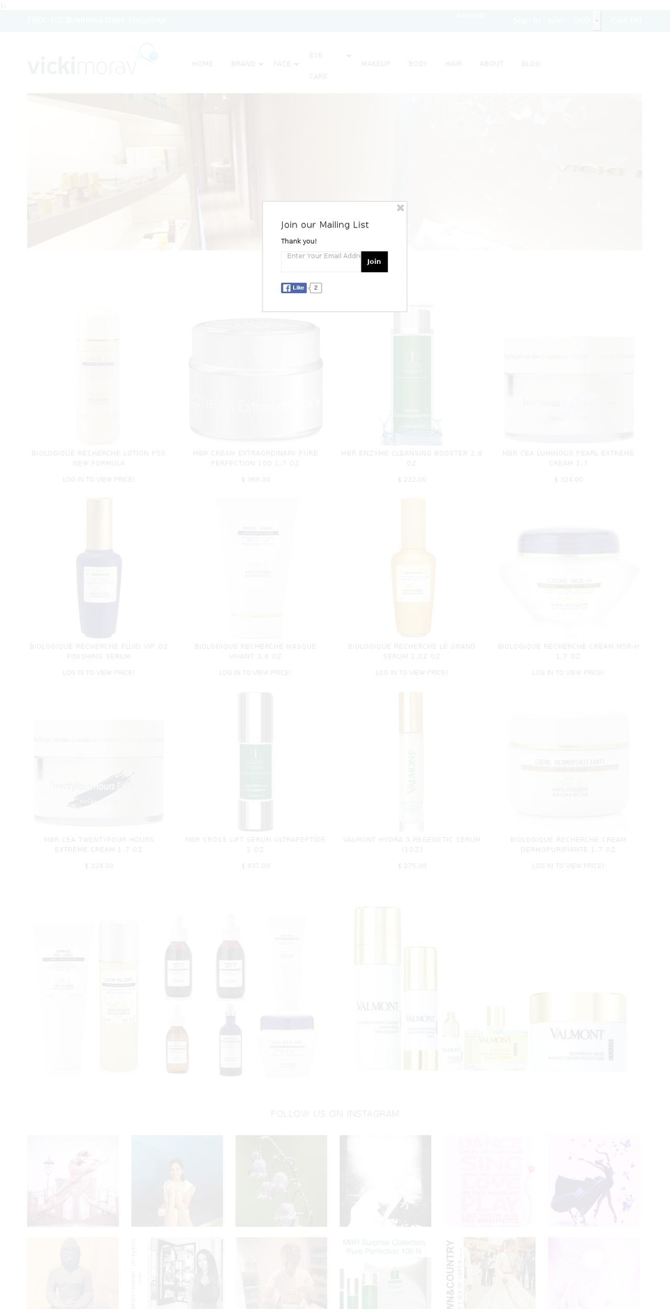 vickimorav.com shopify website screenshot