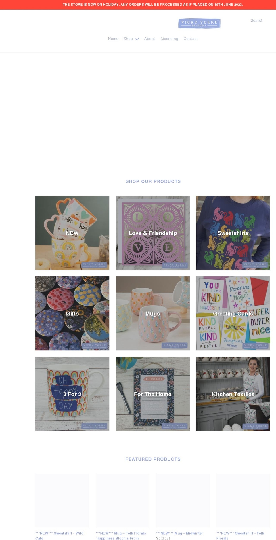 vickyyorkedesigns.com shopify website screenshot