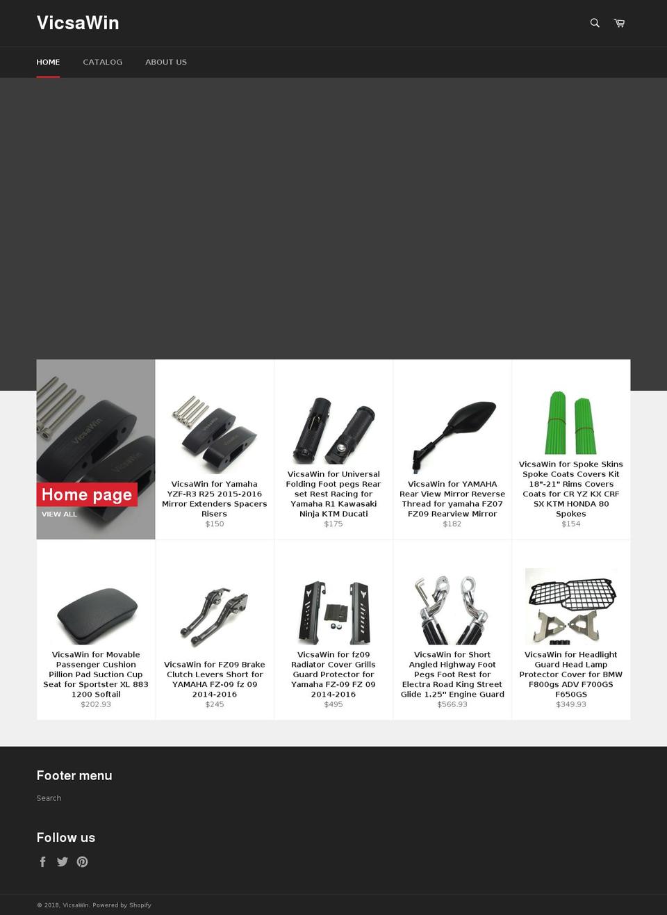 vicsawin.com — Shopify storefront screenshot