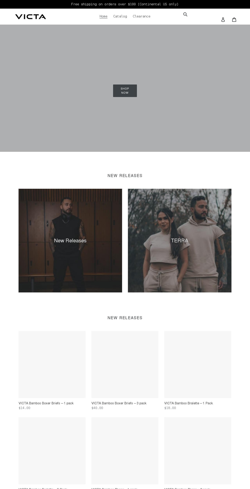 victafitapparel.com shopify website screenshot