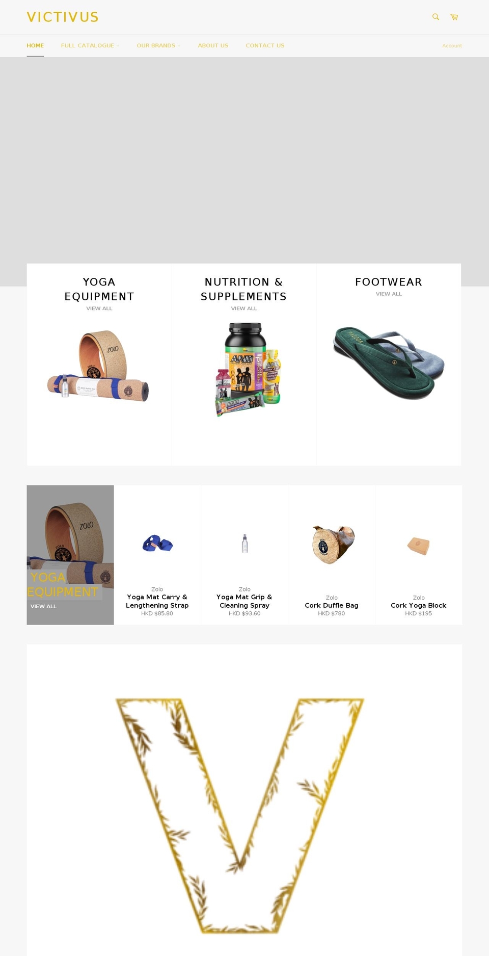 victivus.com shopify website screenshot