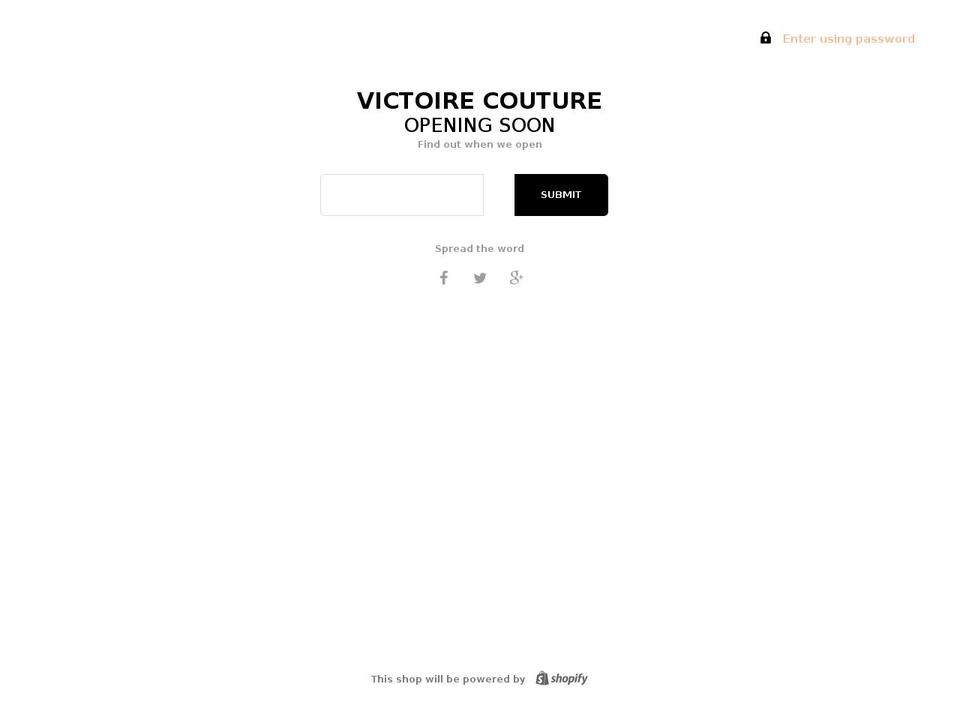 victoire-couture.com — Shopify storefront screenshot