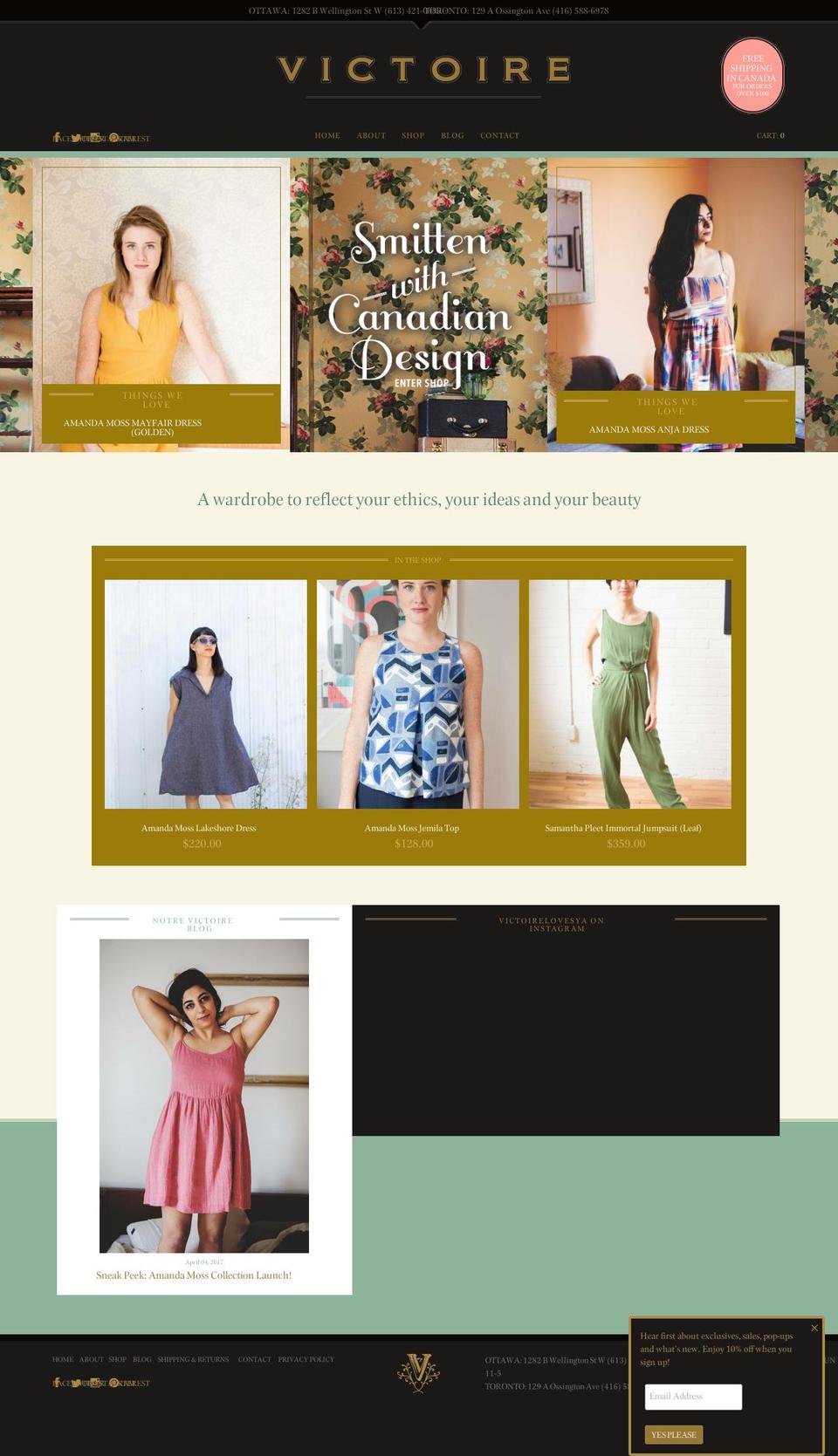 victoireboutique.com shopify website screenshot