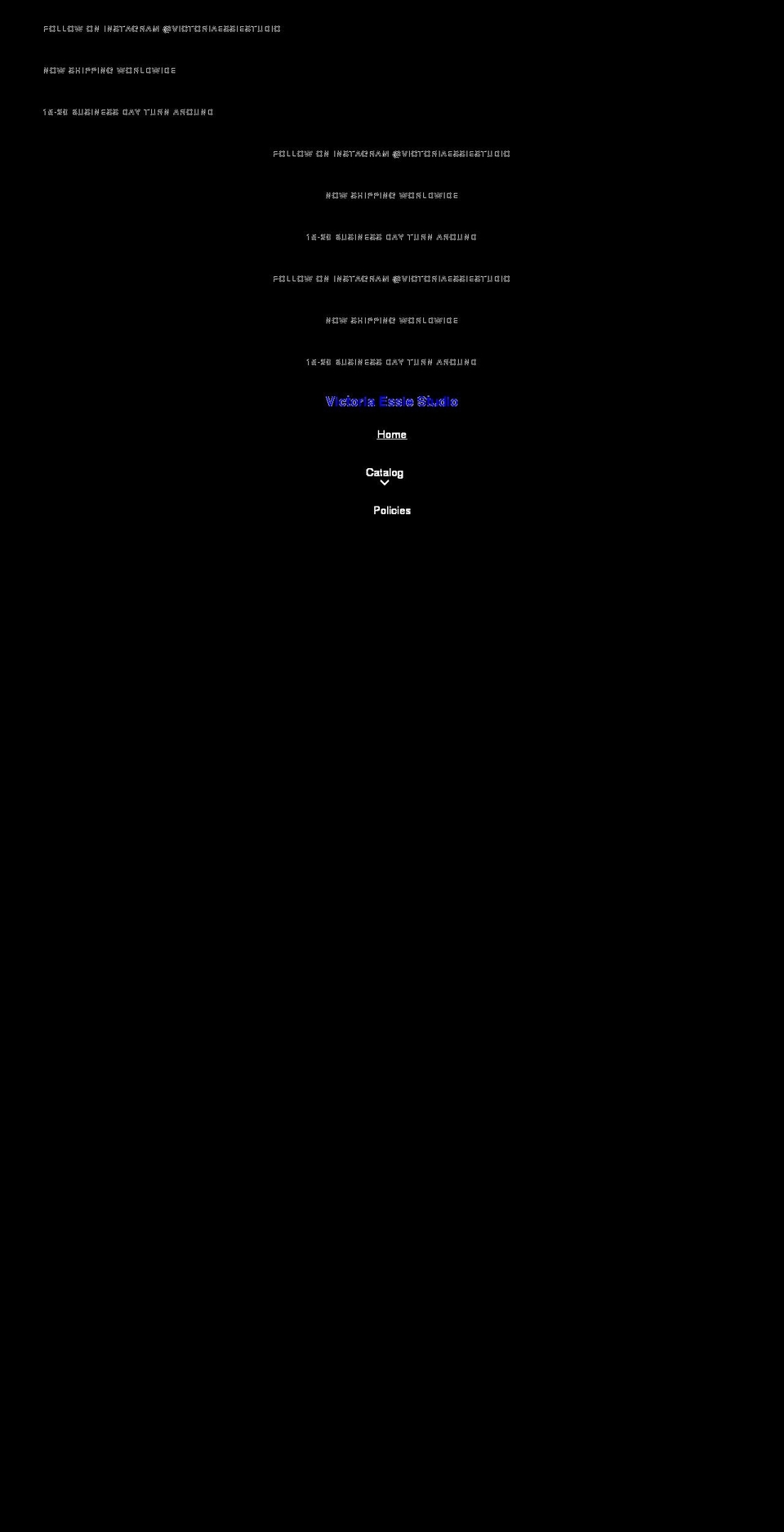 victoriaessiestudio.com shopify website screenshot