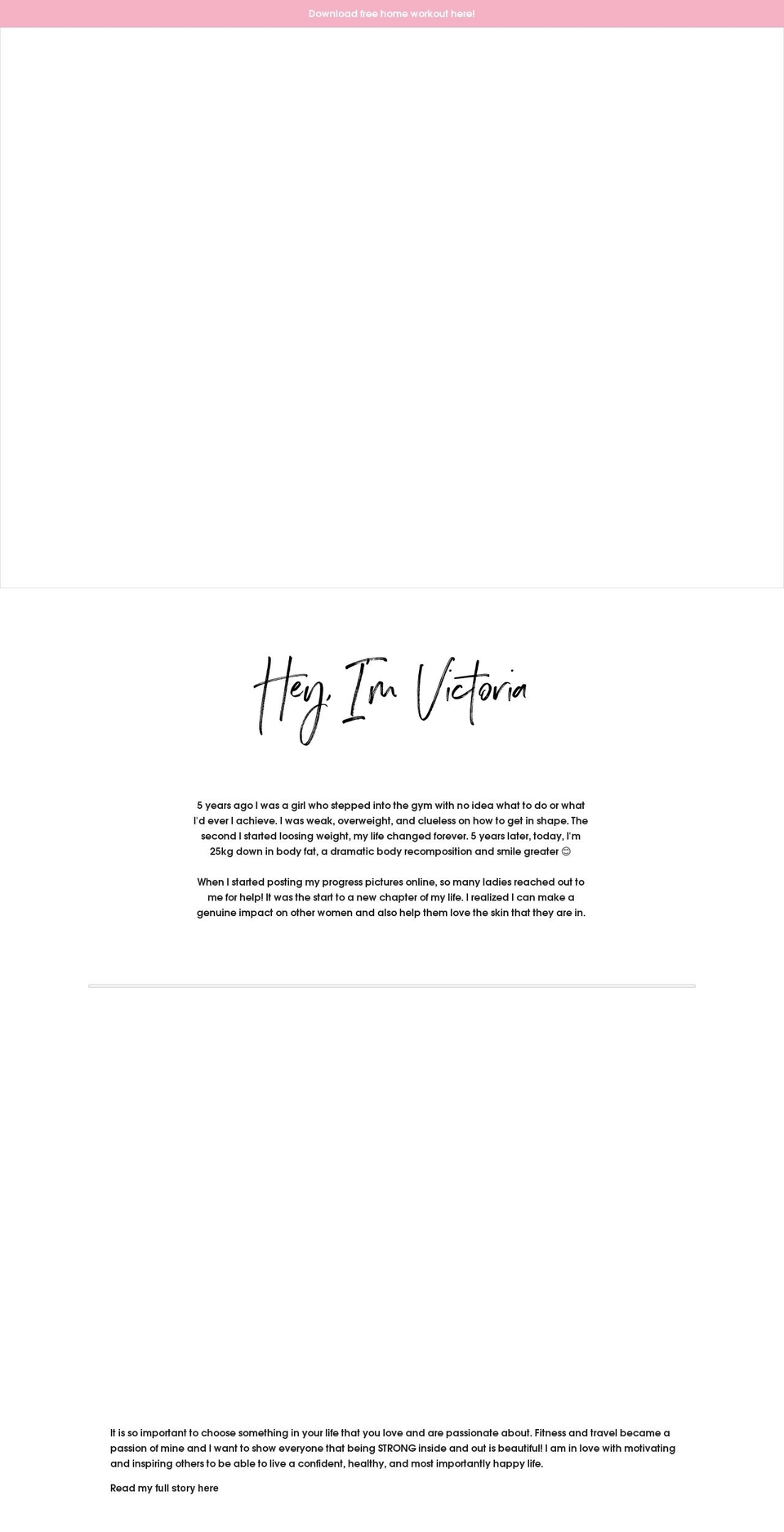 victoriaeverest.com shopify website screenshot