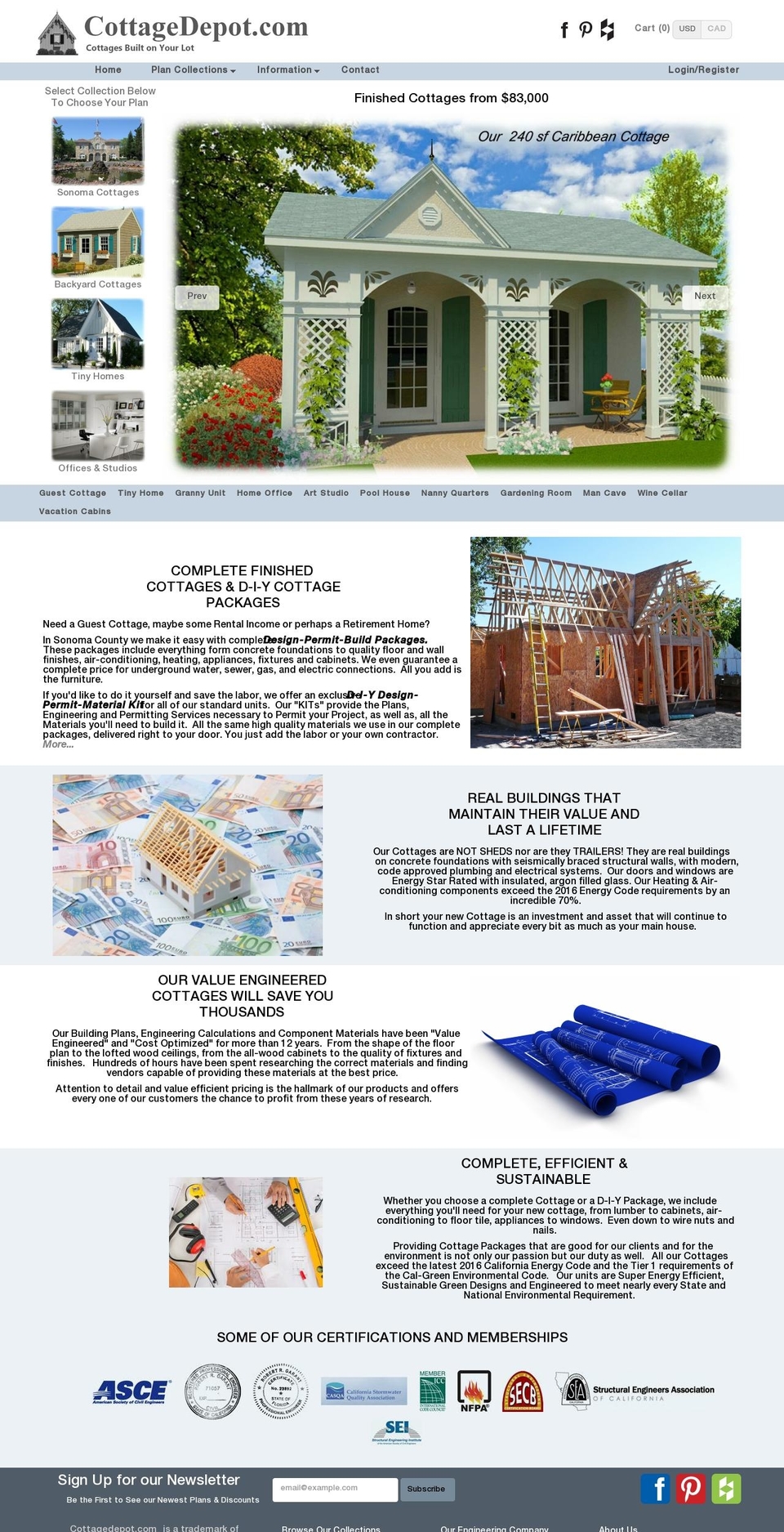 Cottage Depot Shopify theme site example victoriancottageplans.com