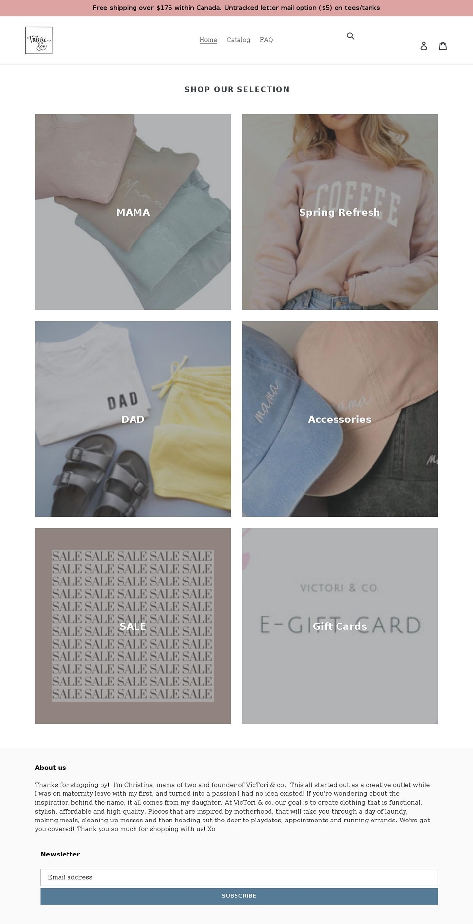 victoriandco.ca shopify website screenshot