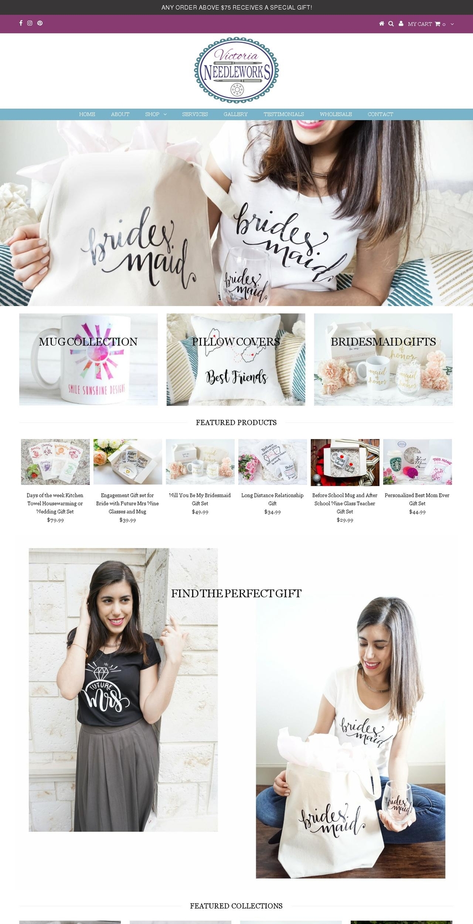 victorianeedleworks.com — Shopify storefront screenshot