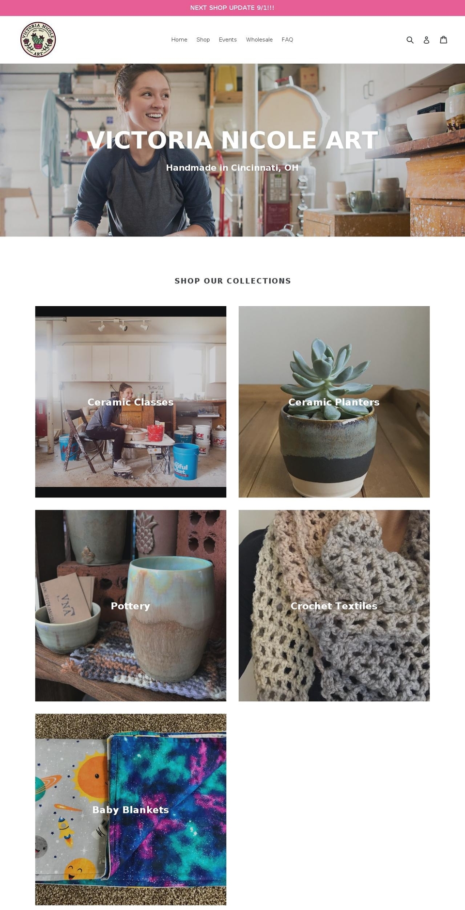victorianicoleart.com shopify website screenshot