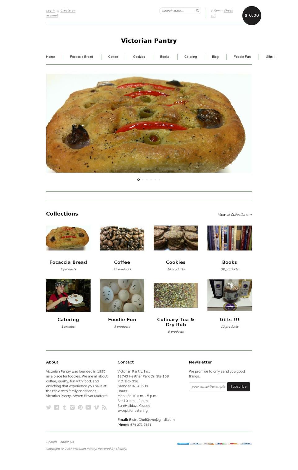 victorianpantry.com shopify website screenshot