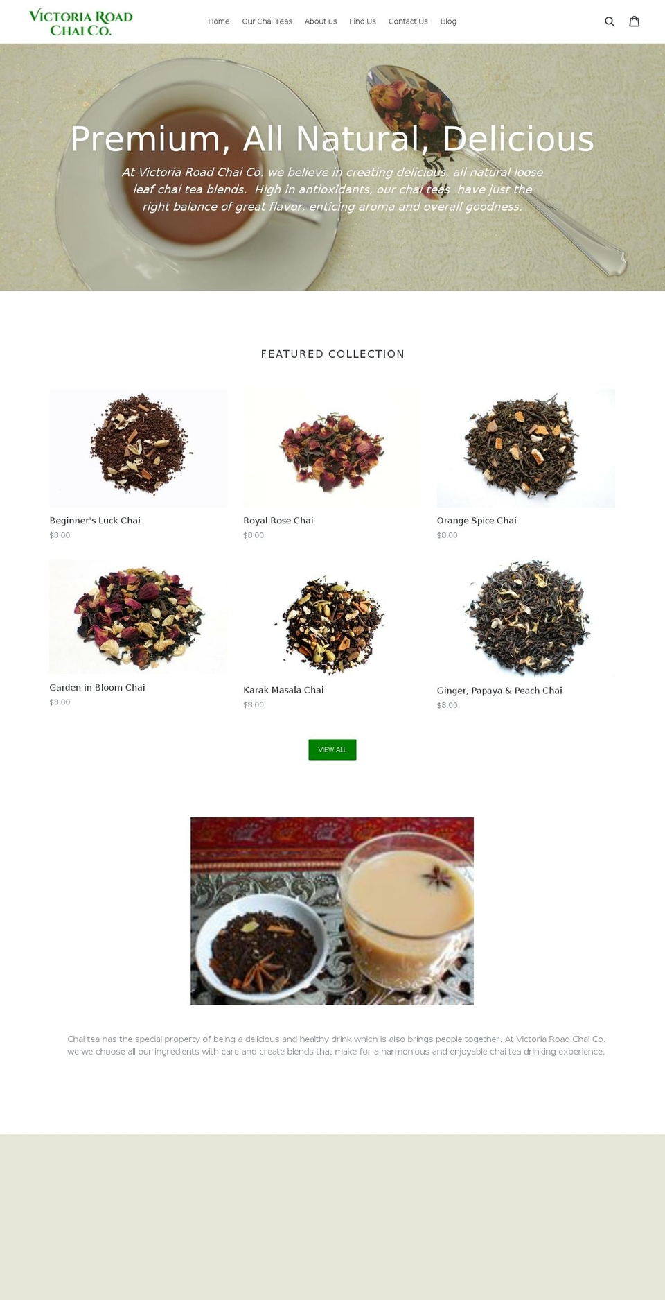 victoriaroadchai.com — Shopify storefront screenshot