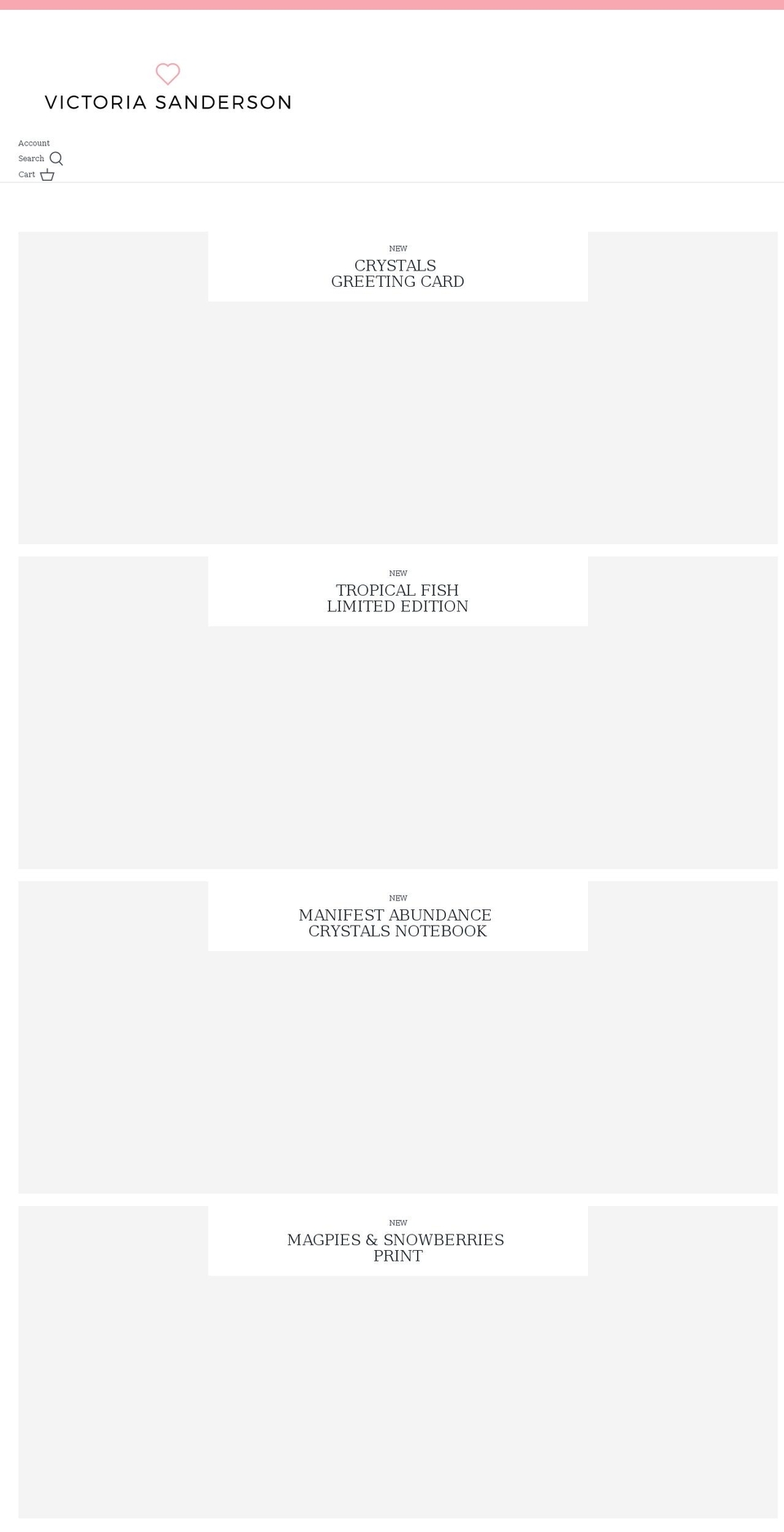 victoriasanderson.com shopify website screenshot