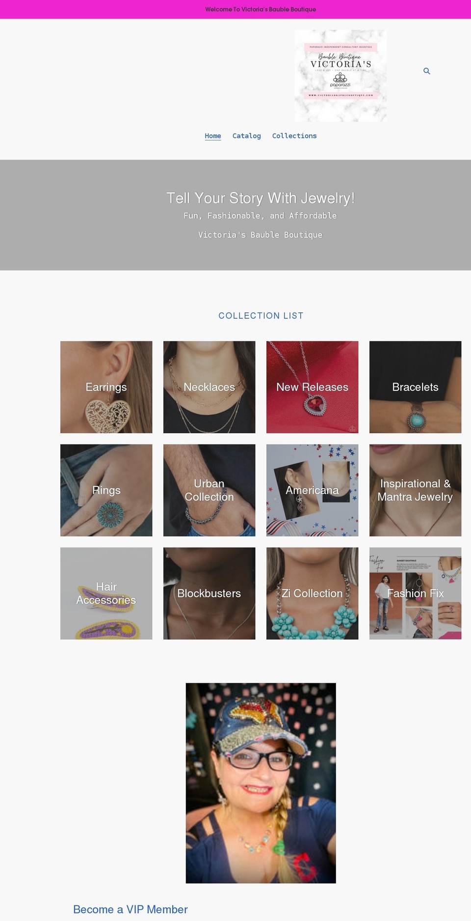 victoriasbaubleboutique.com shopify website screenshot